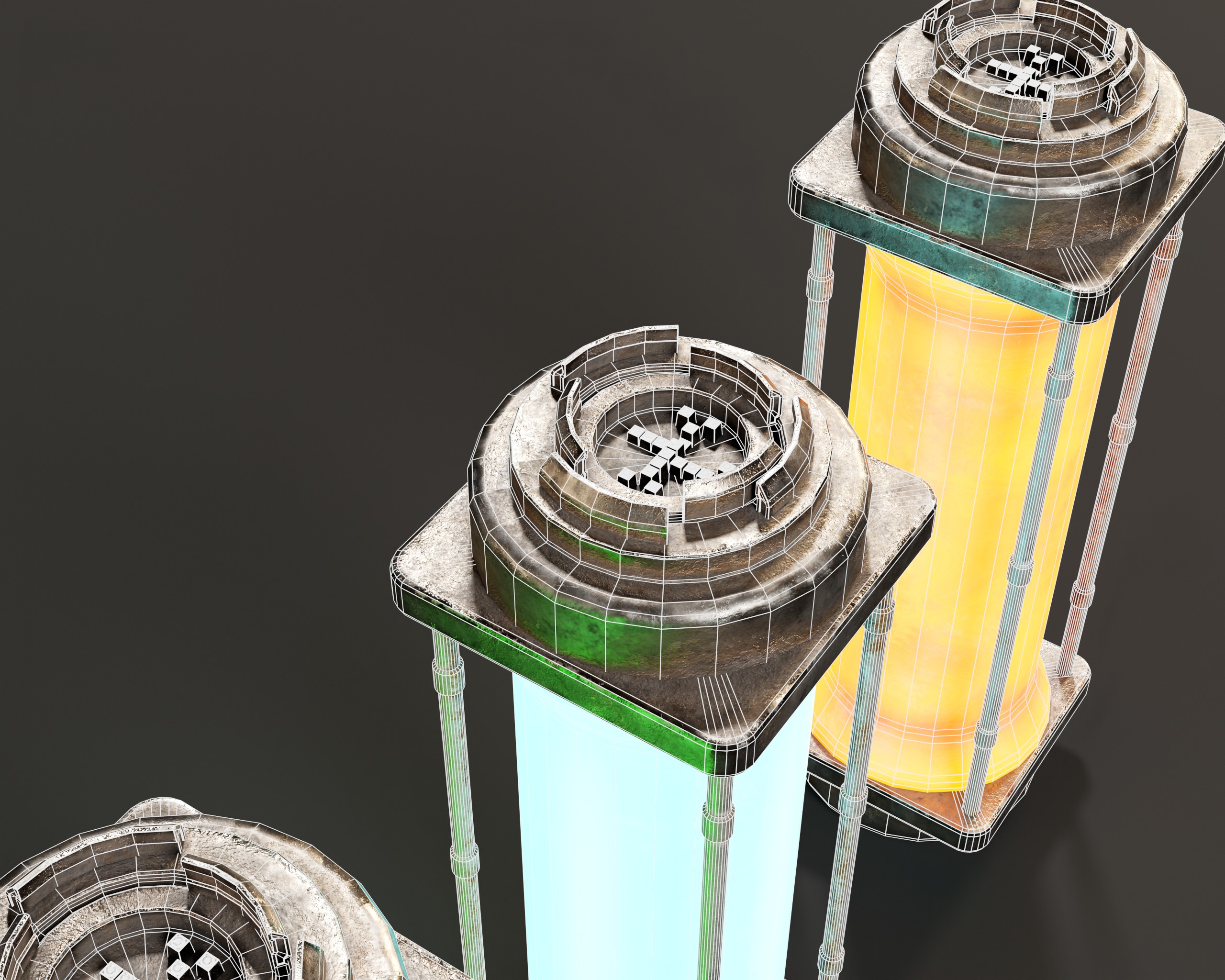 Sci-Fi Power Cells Low-poly 3D model_13