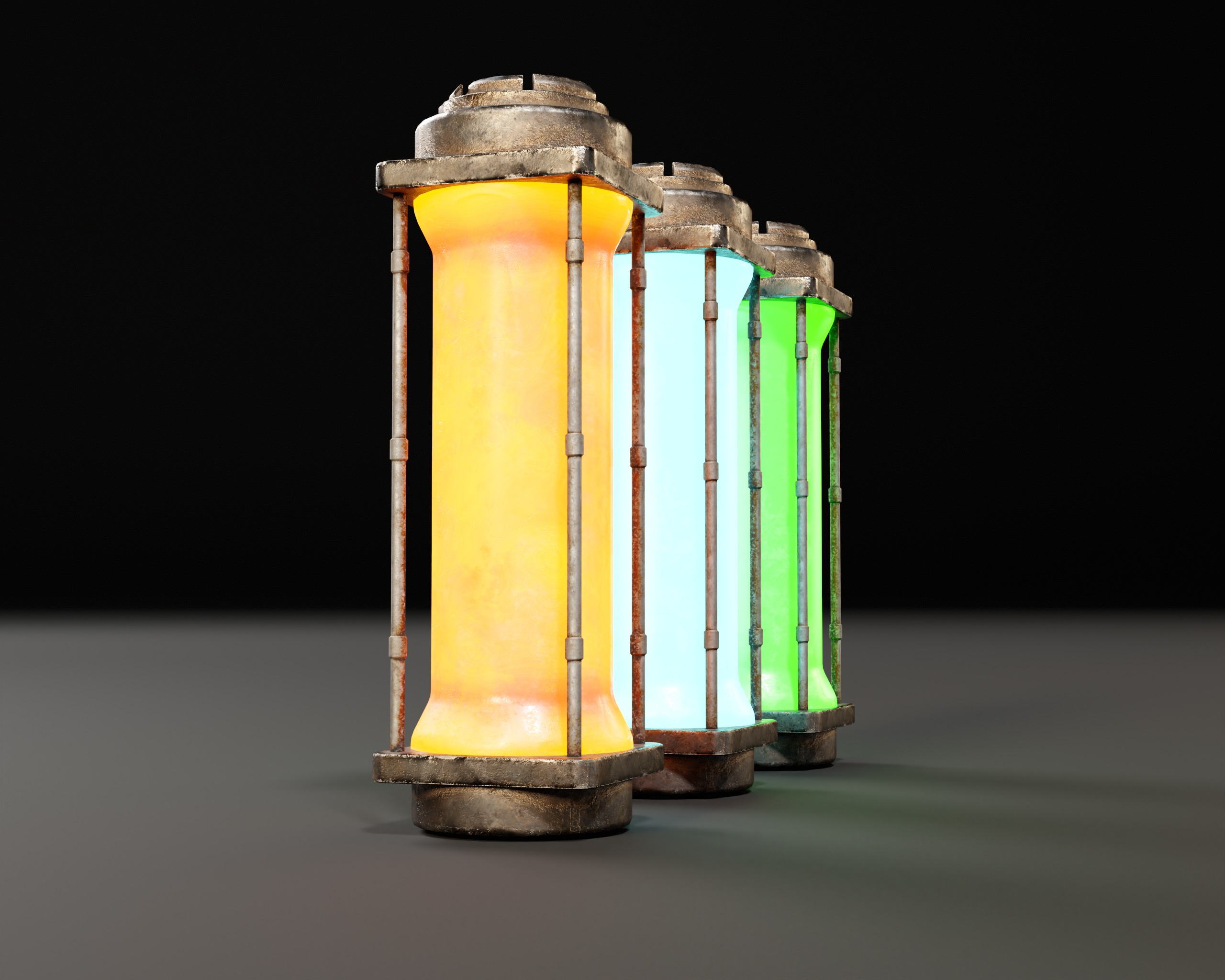 Sci-Fi Power Cells Low-poly 3D model_6