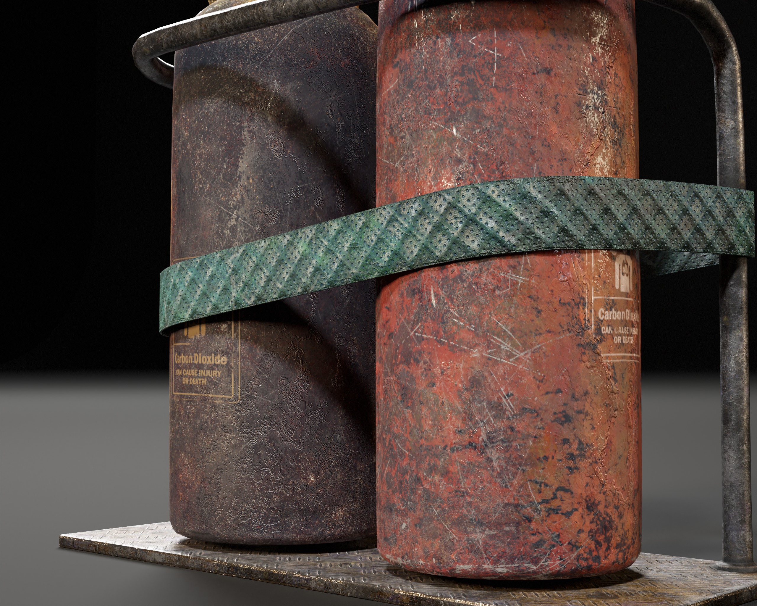 Sci-Fi C02 Canisters Low-poly 3D model_14