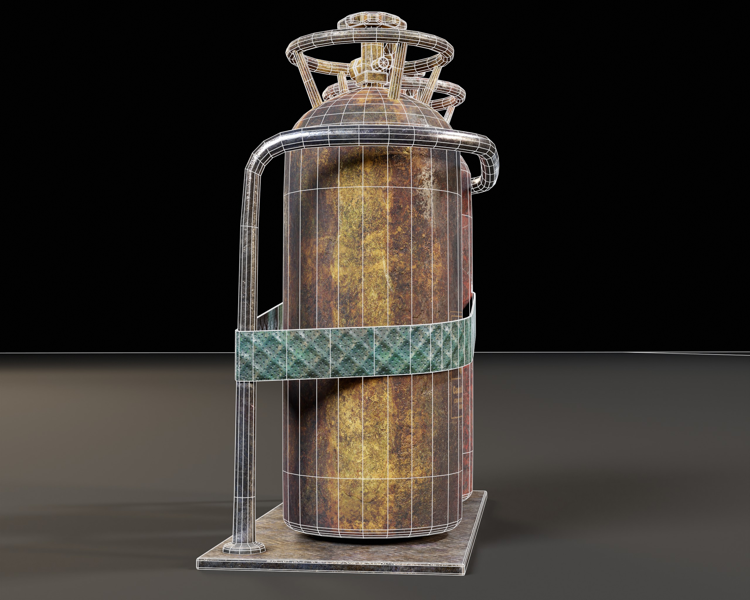 Sci-Fi C02 Canisters Low-poly 3D model_7