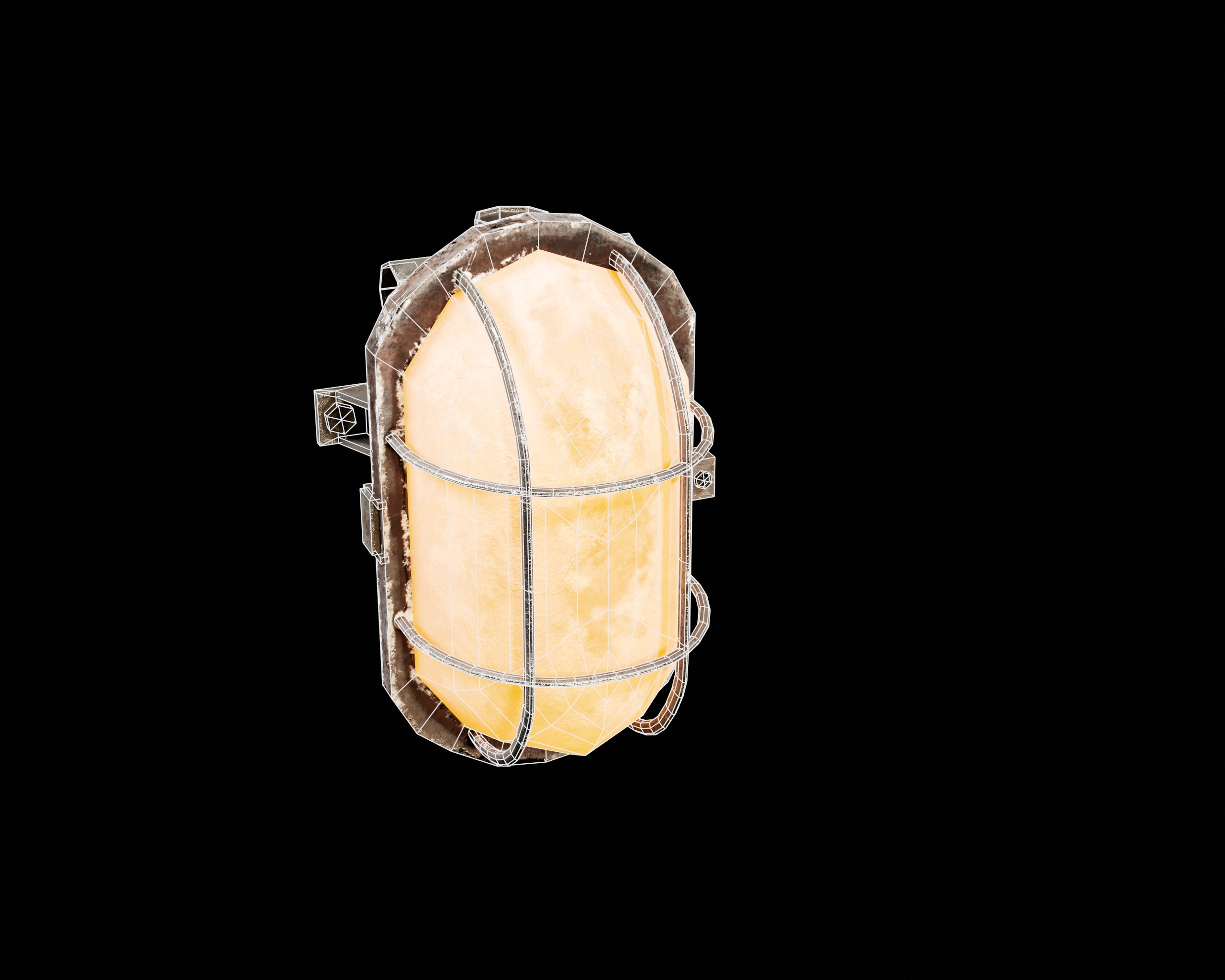 Sci-Fi Light Fixture Set 1 Low-poly 3D model_3