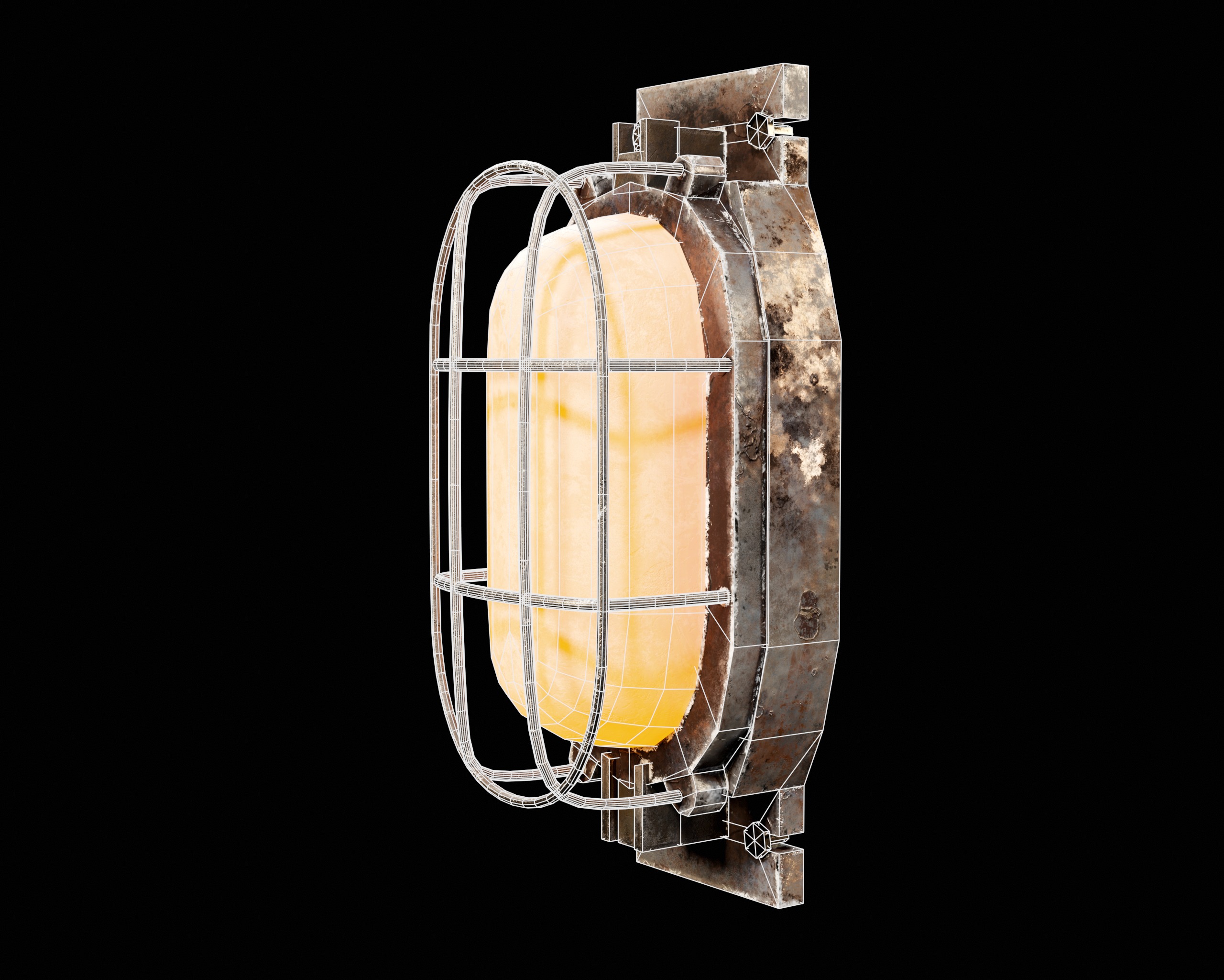 Sci-Fi Light Fixture Set 1 Low-poly 3D model_9