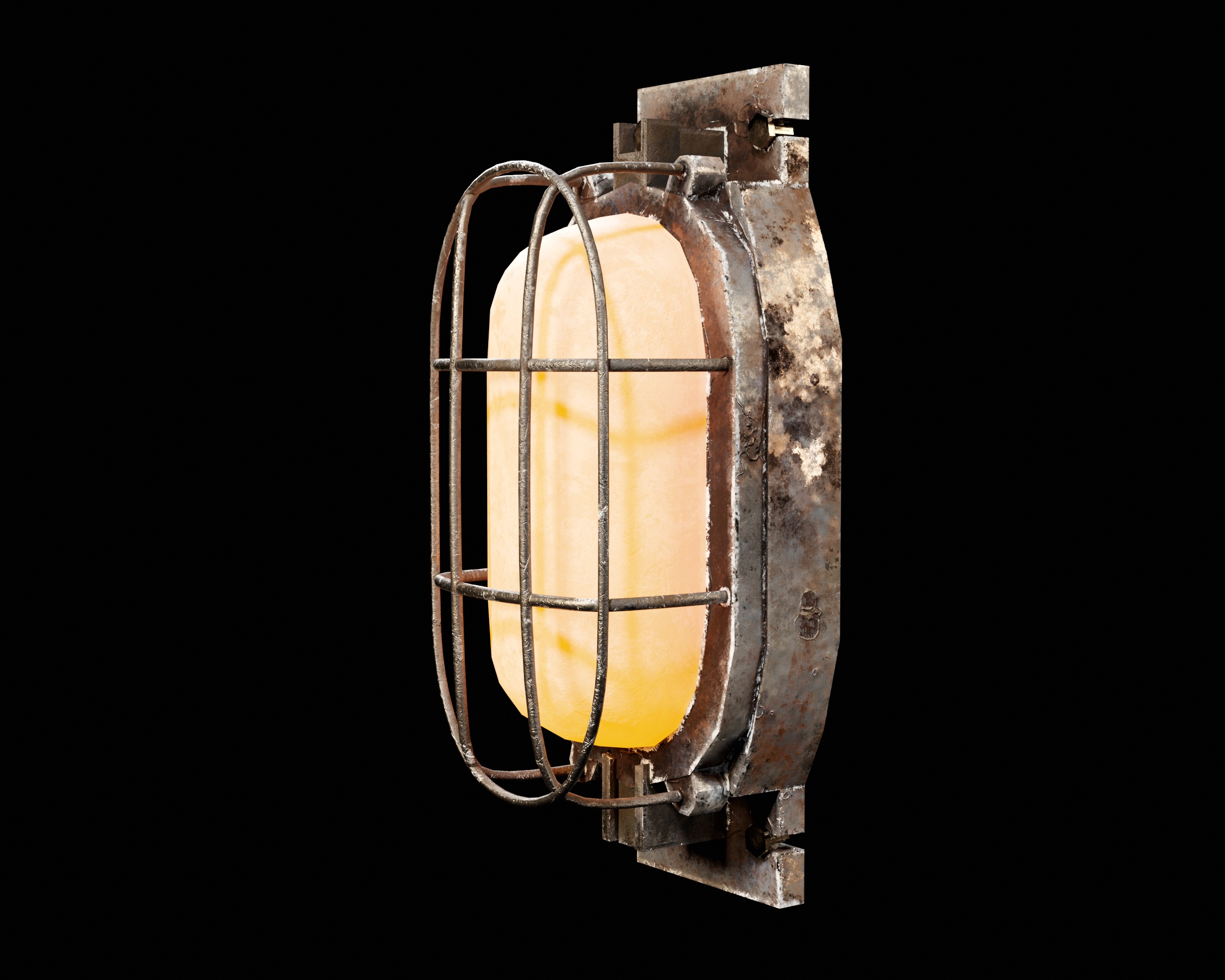 Sci-Fi Light Fixture Set 1 Low-poly 3D model_8