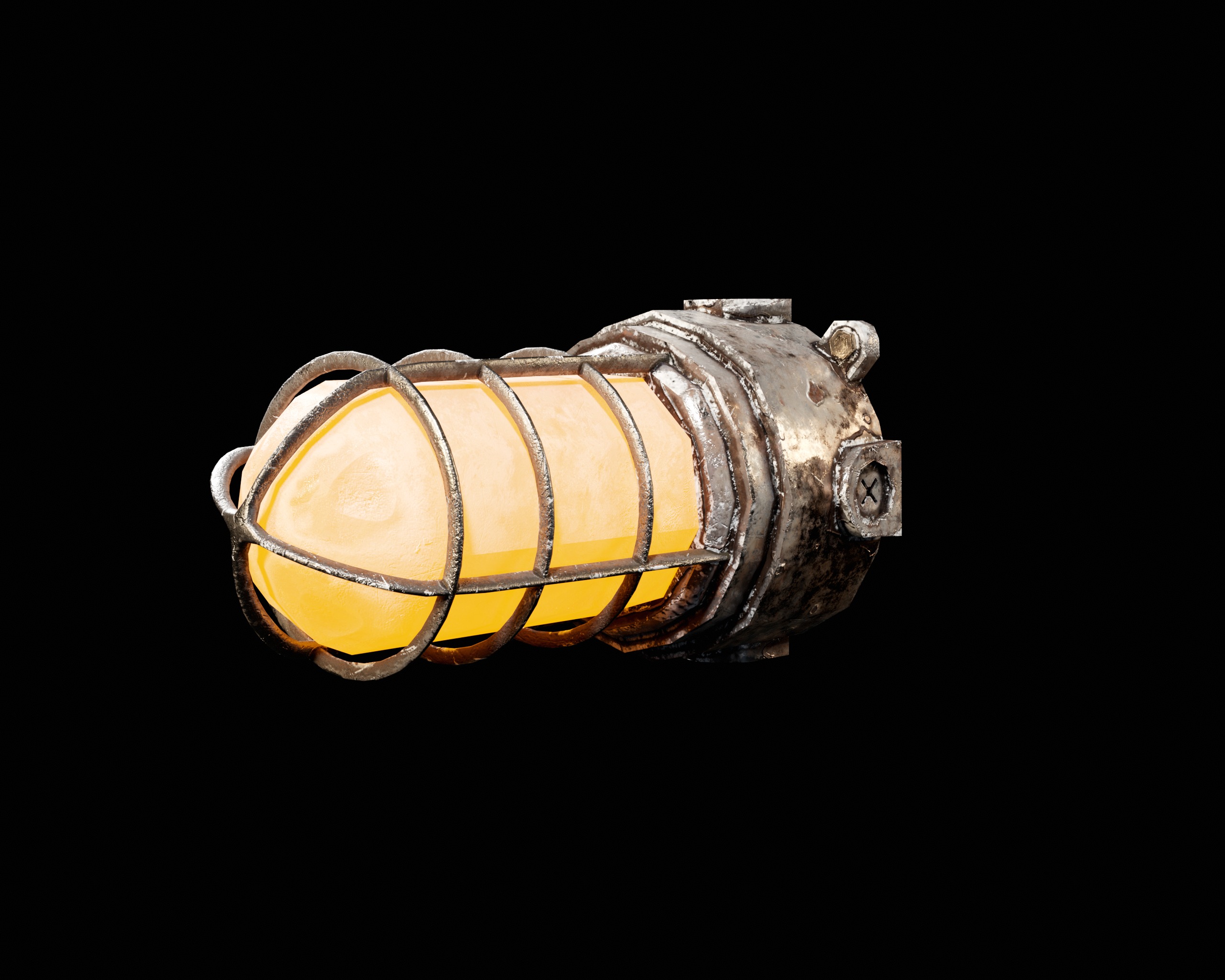 Sci-Fi Light Fixture Set 1 Low-poly 3D model_10