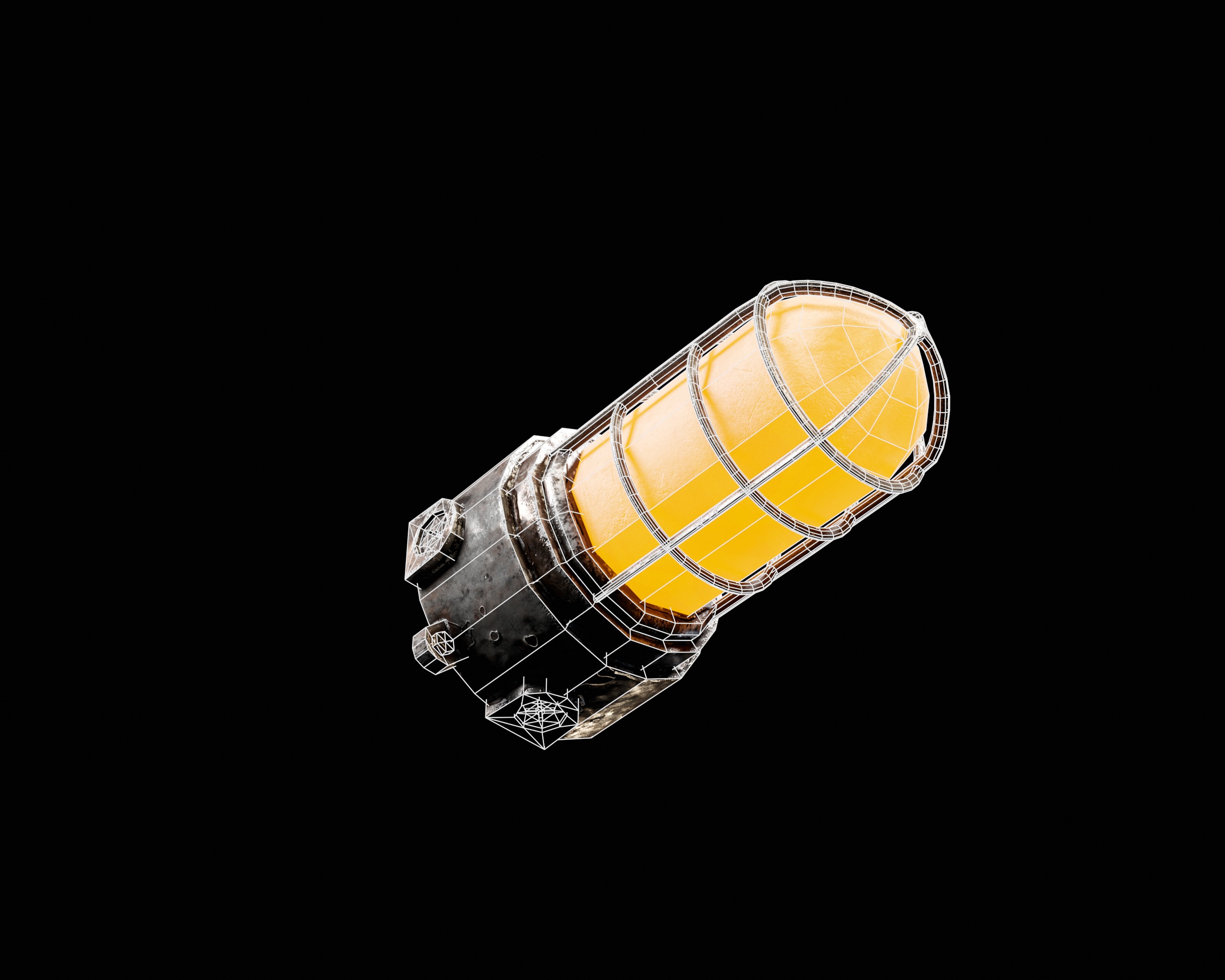 Sci-Fi Light Fixture Set 1 Low-poly 3D model_13