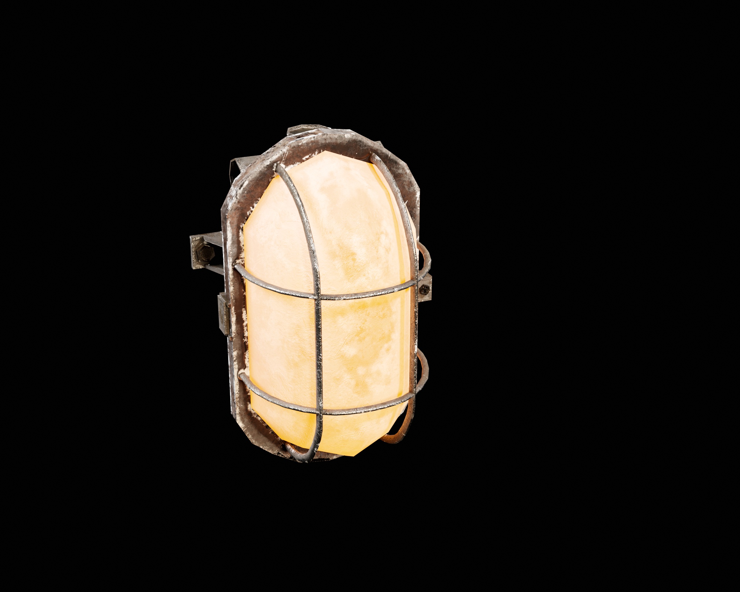 Sci-Fi Light Fixture Set 1 Low-poly 3D model_2