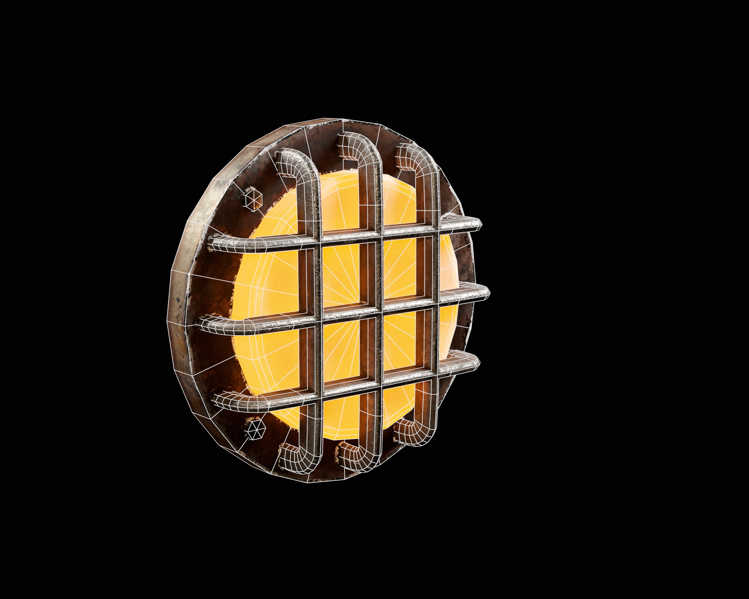 Sci-Fi Light Fixture Set 2 Low-poly 3D model_11