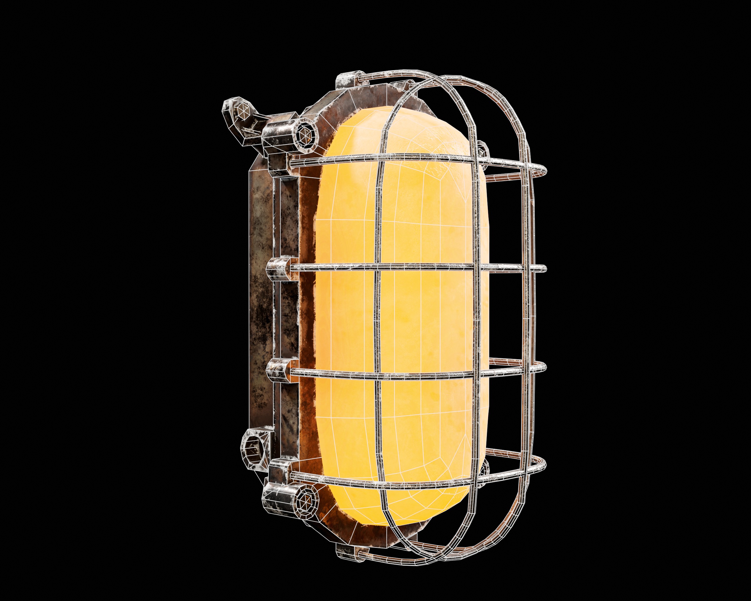 Sci-Fi Light Fixture Set 2 Low-poly 3D model_5