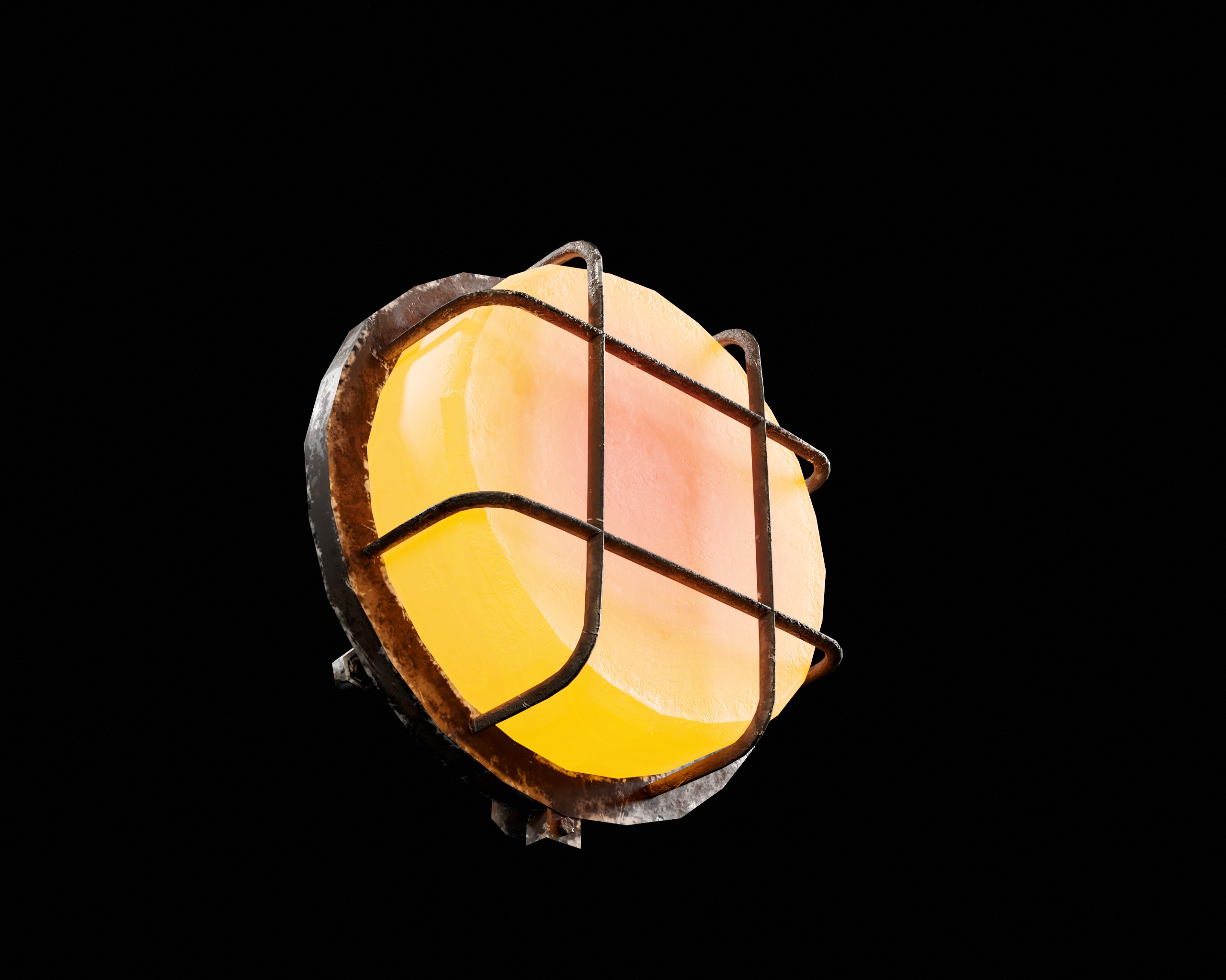 Sci-Fi Light Fixture Set 2 Low-poly 3D model_8