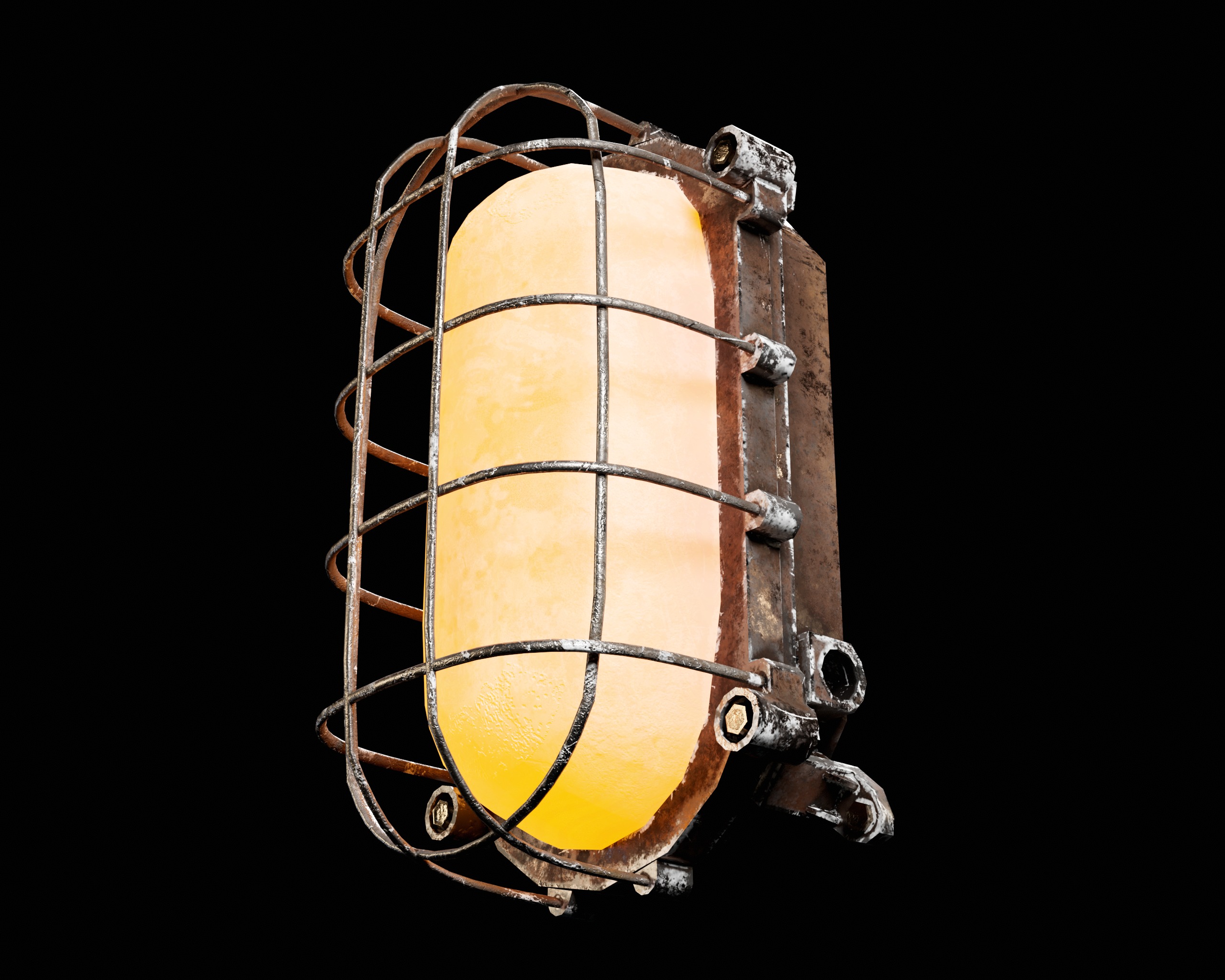 Sci-Fi Light Fixture Set 2 Low-poly 3D model_6