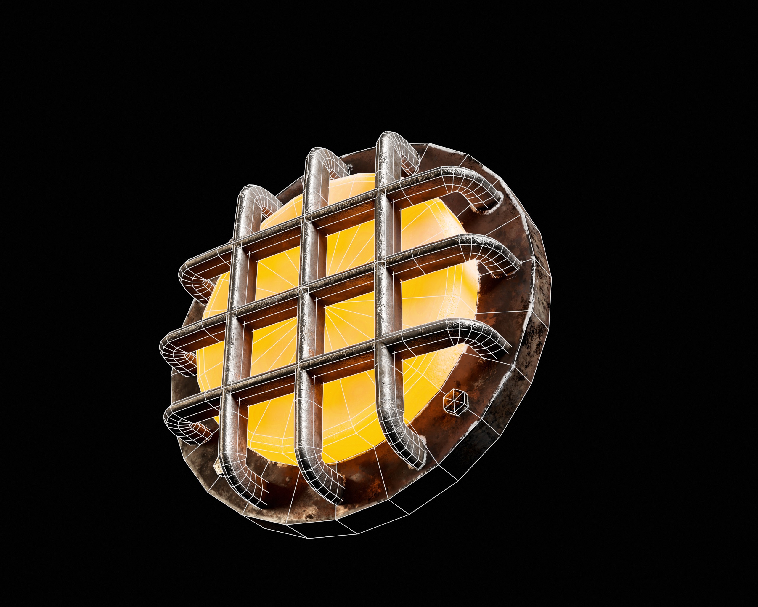 Sci-Fi Light Fixture Set 2 Low-poly 3D model_13