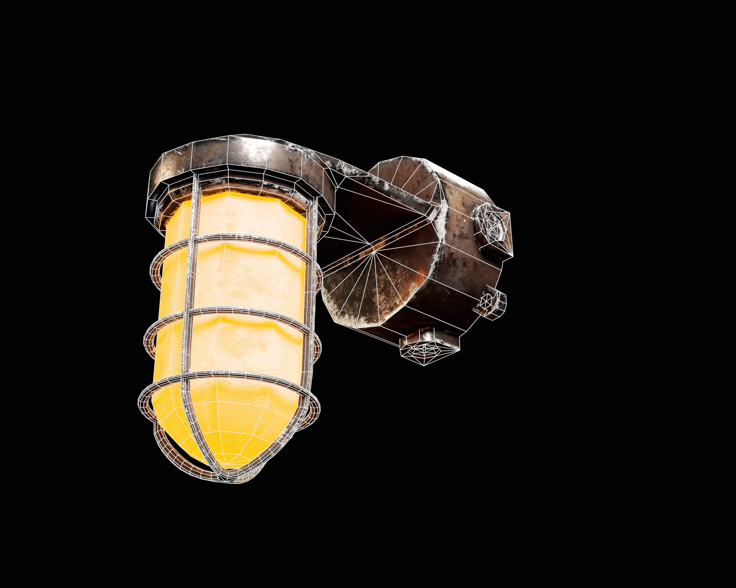 Sci-Fi Light Fixture Set 2 Low-poly 3D model_15