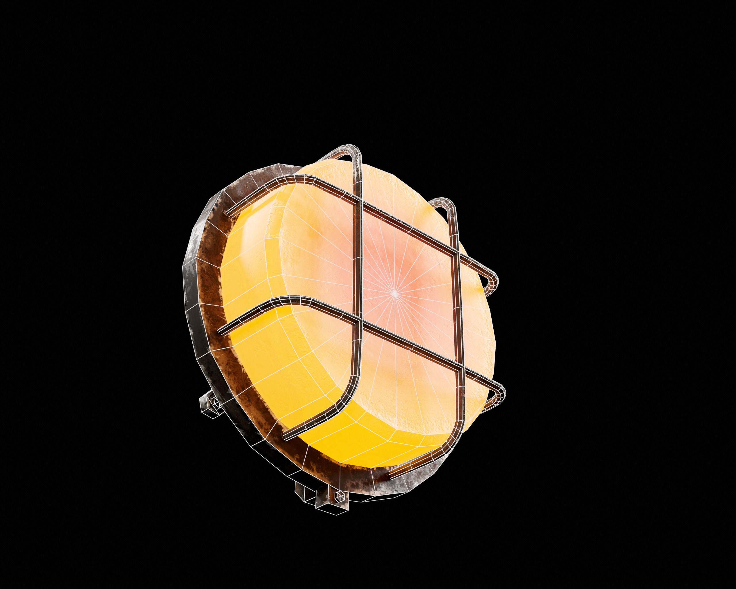 Sci-Fi Light Fixture Set 2 Low-poly 3D model_9