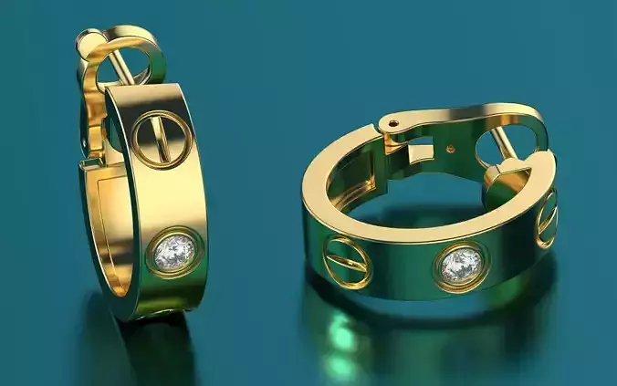 Earring Love de Cartier 3D print model