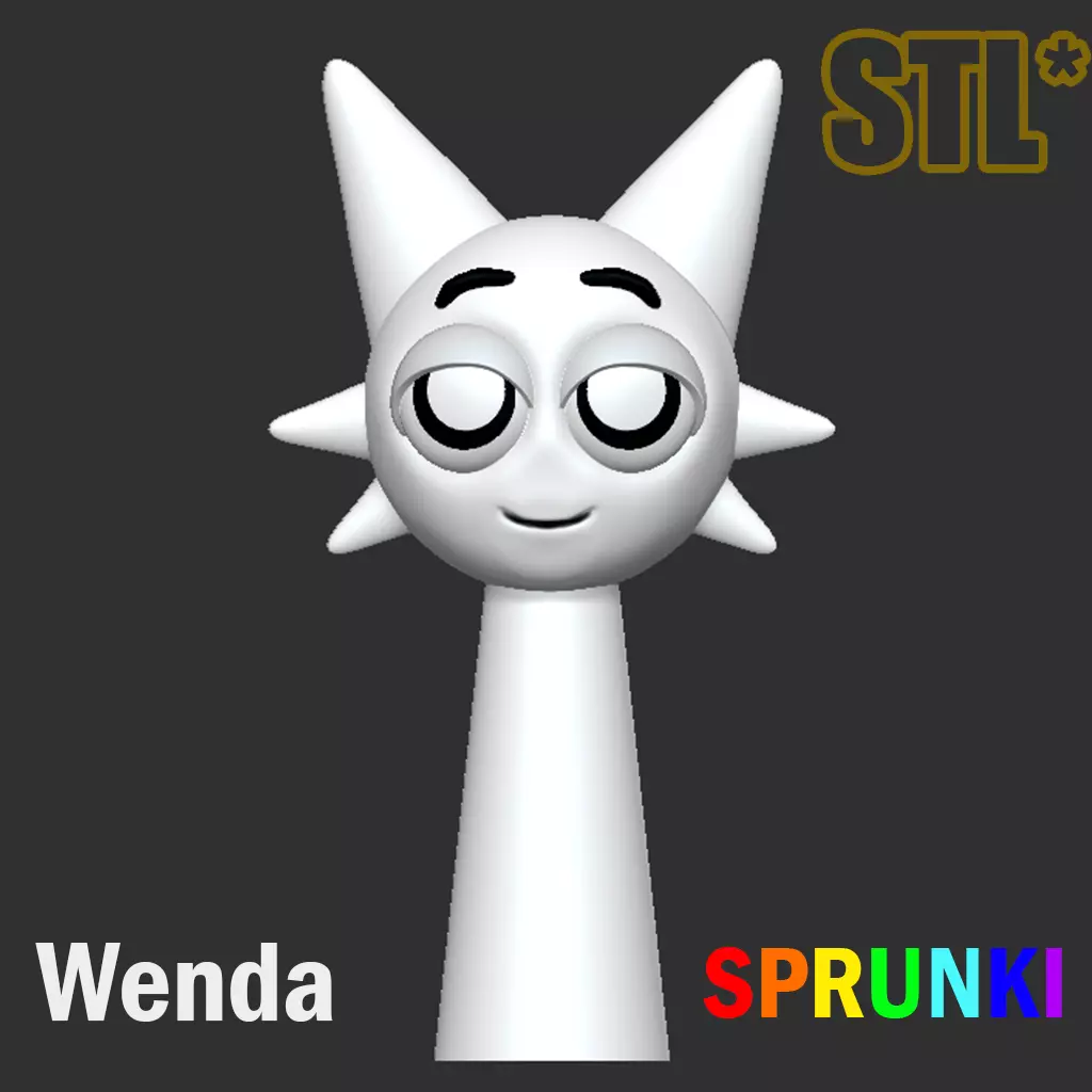 Wenda Sprunki 3D Incredibox Wenda STL 3D Character Fanart 3D print model