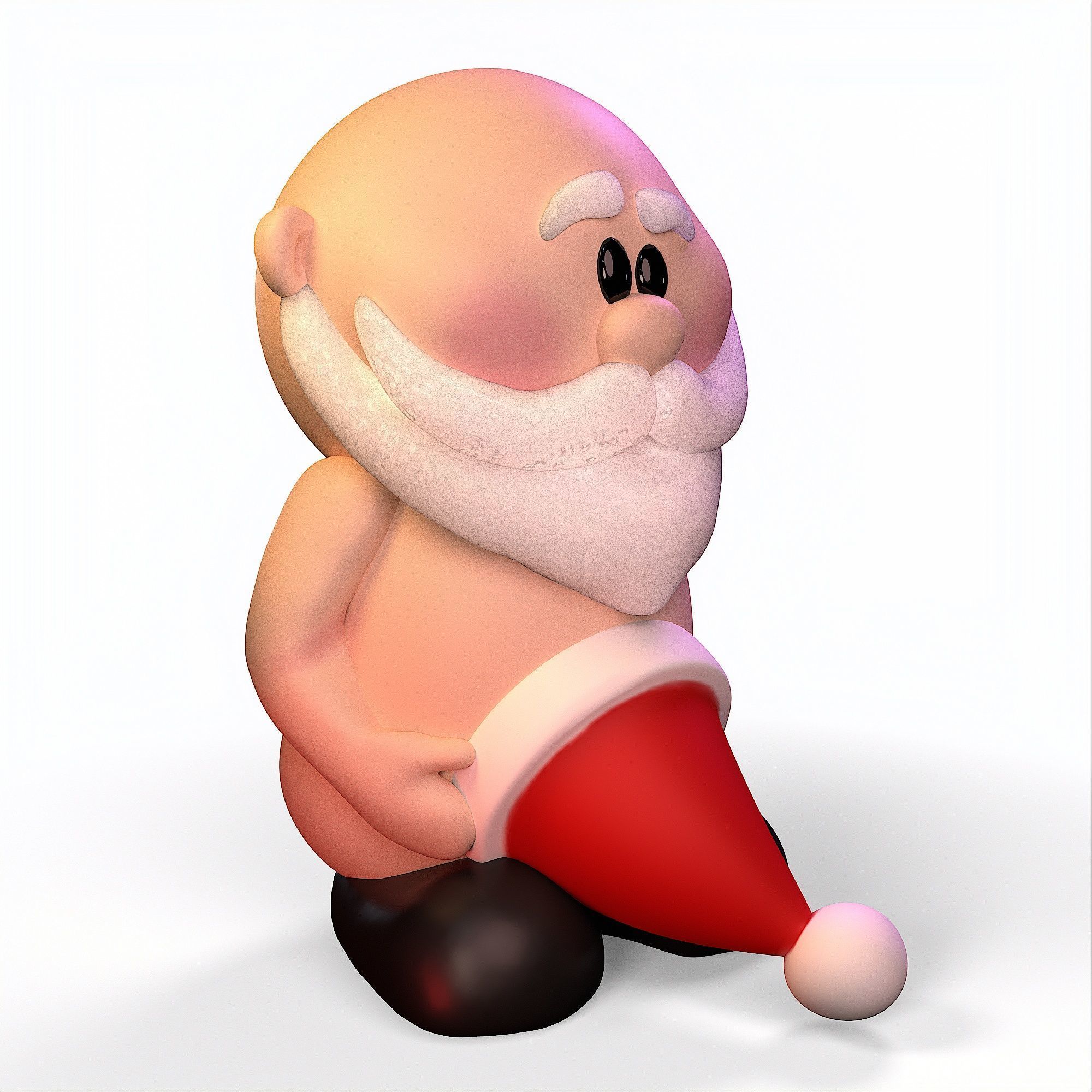 Funny Santa Claus 3D print model_2