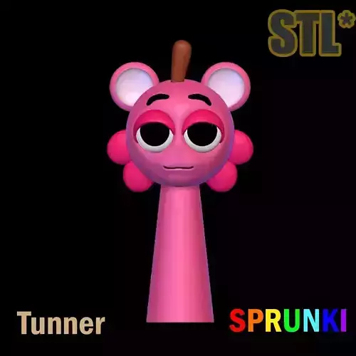 Sprunki Incredibox Berry Light Pink STL 3D Character Fanart 3D print model
