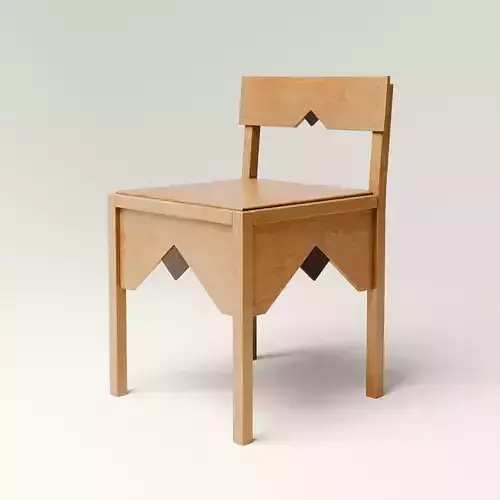 Art Deco Wooden Chair