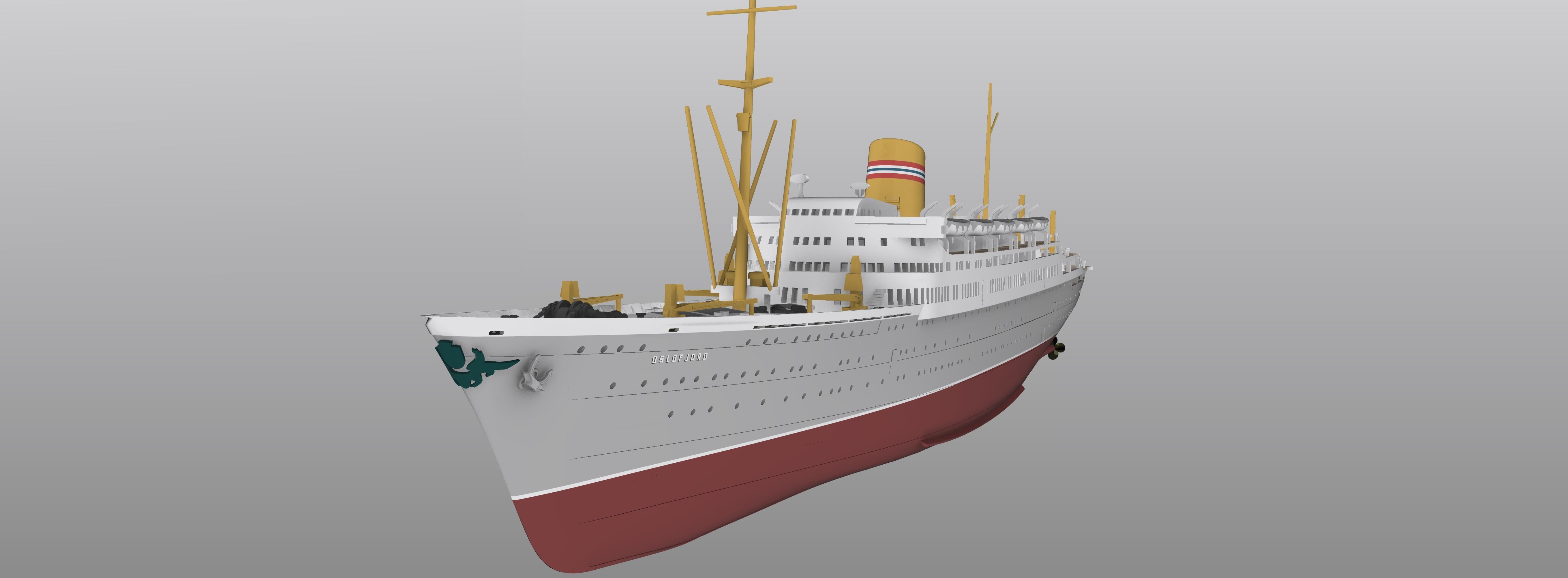MS OSLOFJORD of 1949 Norwegian Ocean Liner print ready model 3D print model_5