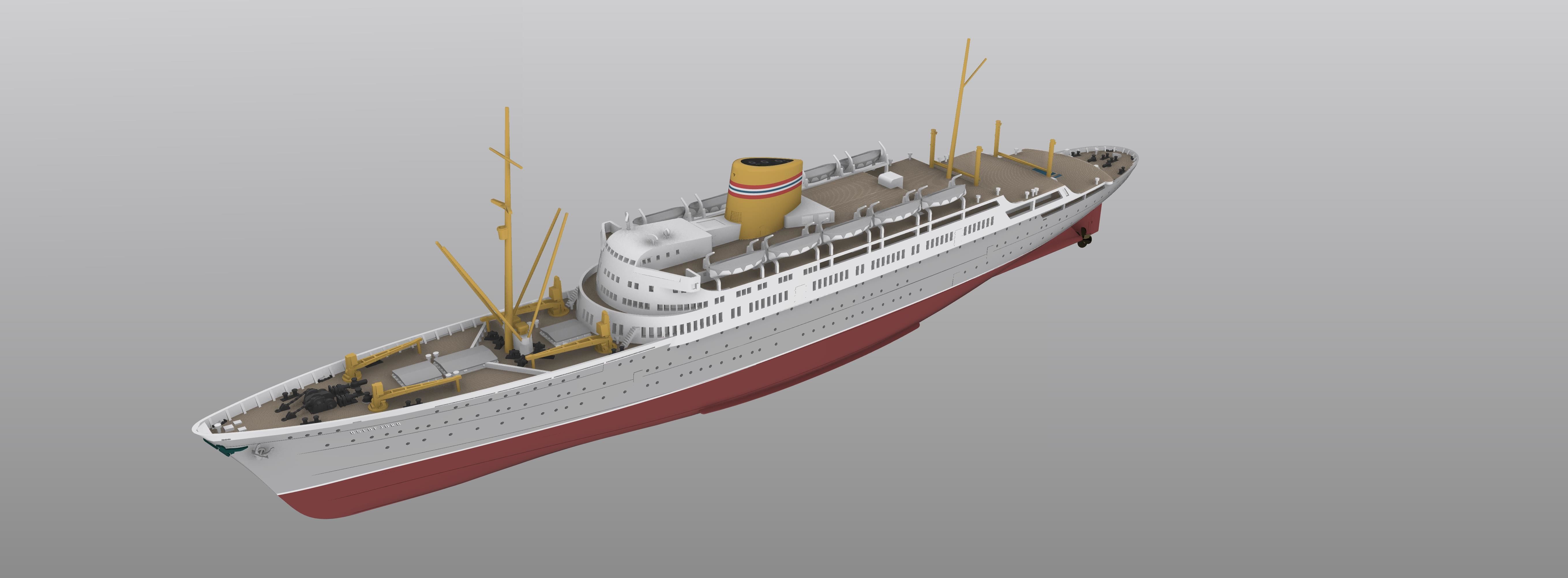MS OSLOFJORD of 1949 Norwegian Ocean Liner print ready model 3D print model_2