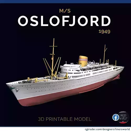  MS OSLOFJORD of 1949 Norwegian Ocean Liner print ready model 3D print model