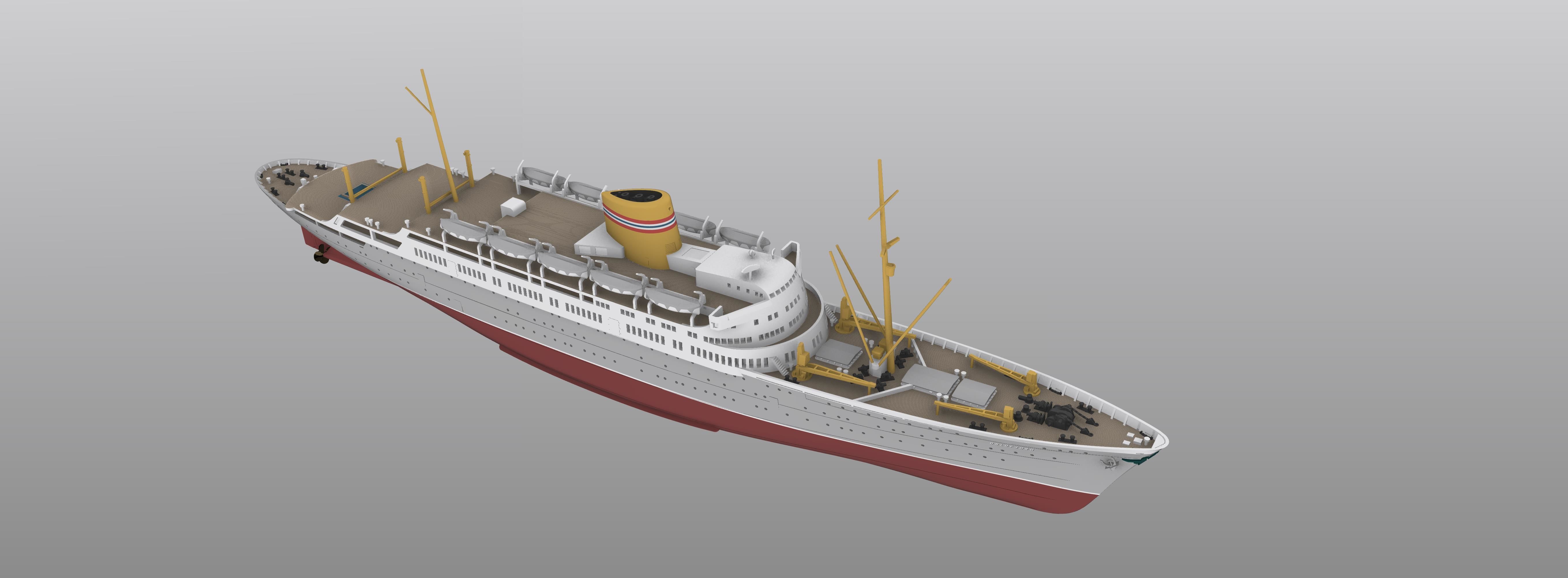 MS OSLOFJORD of 1949 Norwegian Ocean Liner print ready model 3D print model_1