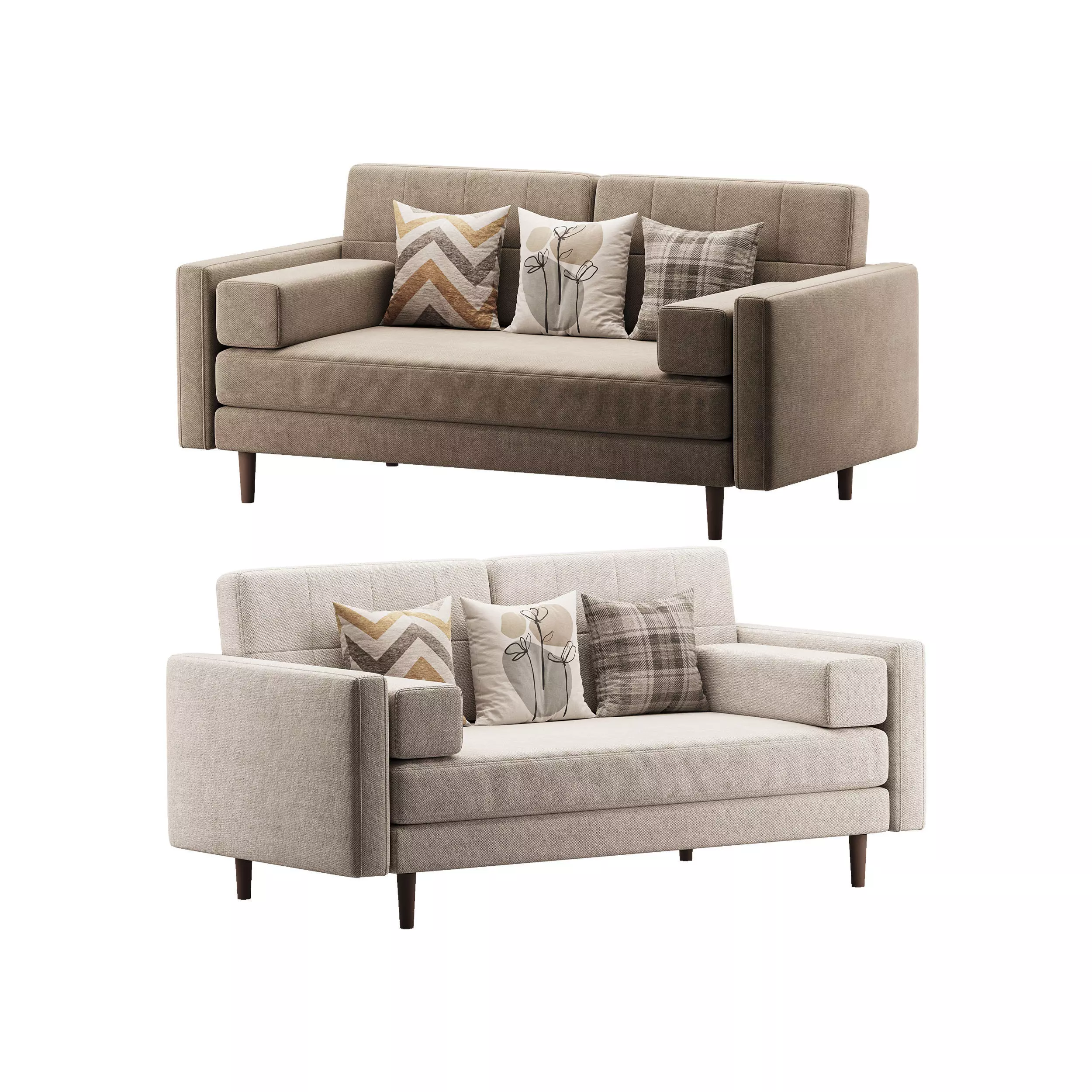 Ritz Luxe 2 Seater Sofa 3D model