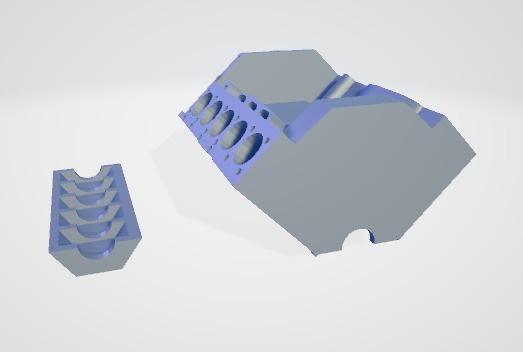 3D Printable  V10 Cylinder Engine Block 3D Print Model 3D print model_1