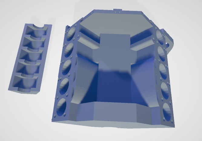 3D Printable  V10 Cylinder Engine Block 3D Print Model 3D print model_5