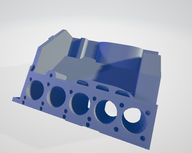 3D Printable  V10 Cylinder Engine Block 3D Print Model 3D print model_2