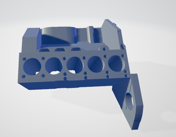 3D Printable  V10 Cylinder Engine Block 3D Print Model 3D print model_3