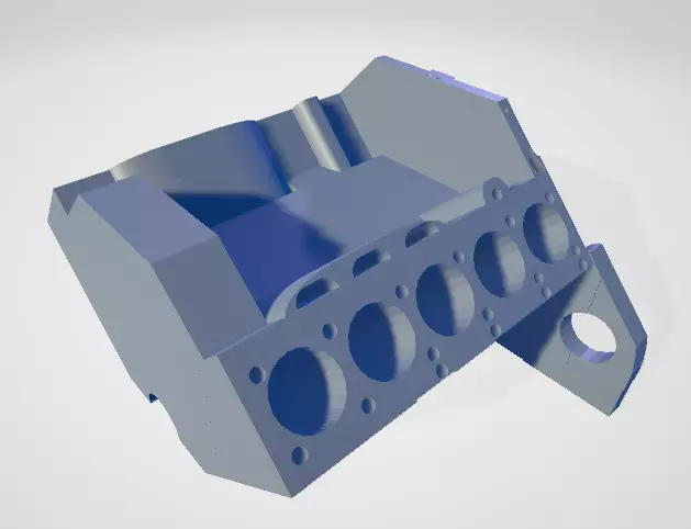 3D Printable  V10 Cylinder Engine Block 3D Print Model 3D print model_0