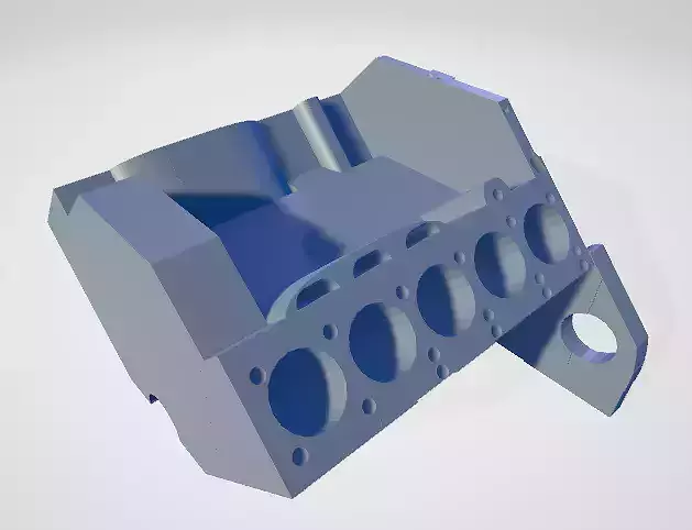 3D Printable  V10 Cylinder Engine Block 3D Print Model 3D print model