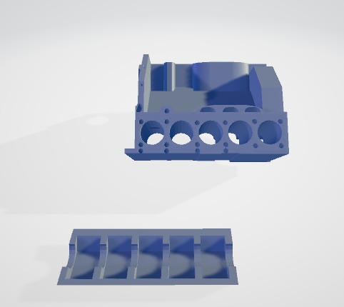 3D Printable  V10 Cylinder Engine Block 3D Print Model 3D print model_6