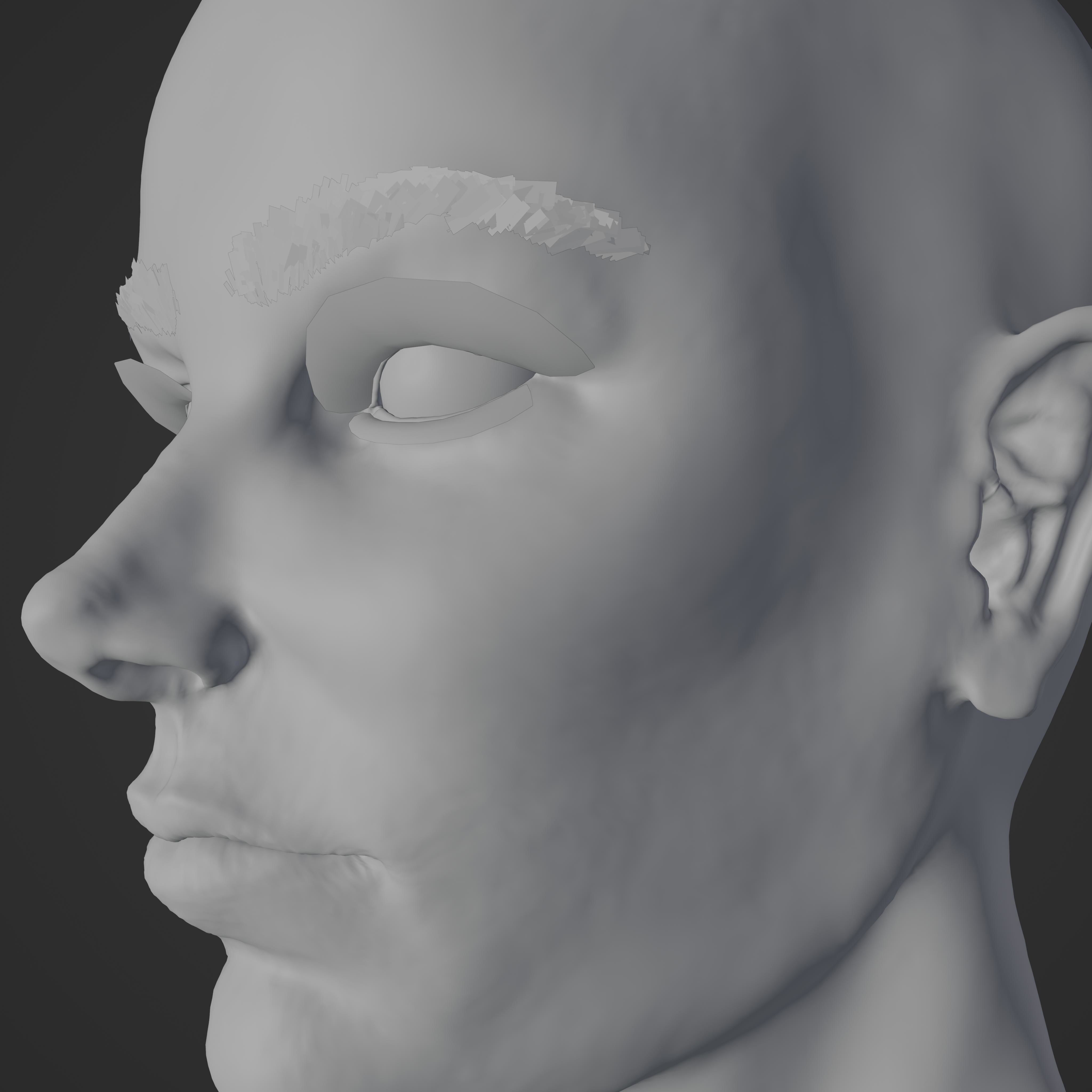 Unsually attractive female base model with 4K Texture Low-poly 3D model_16