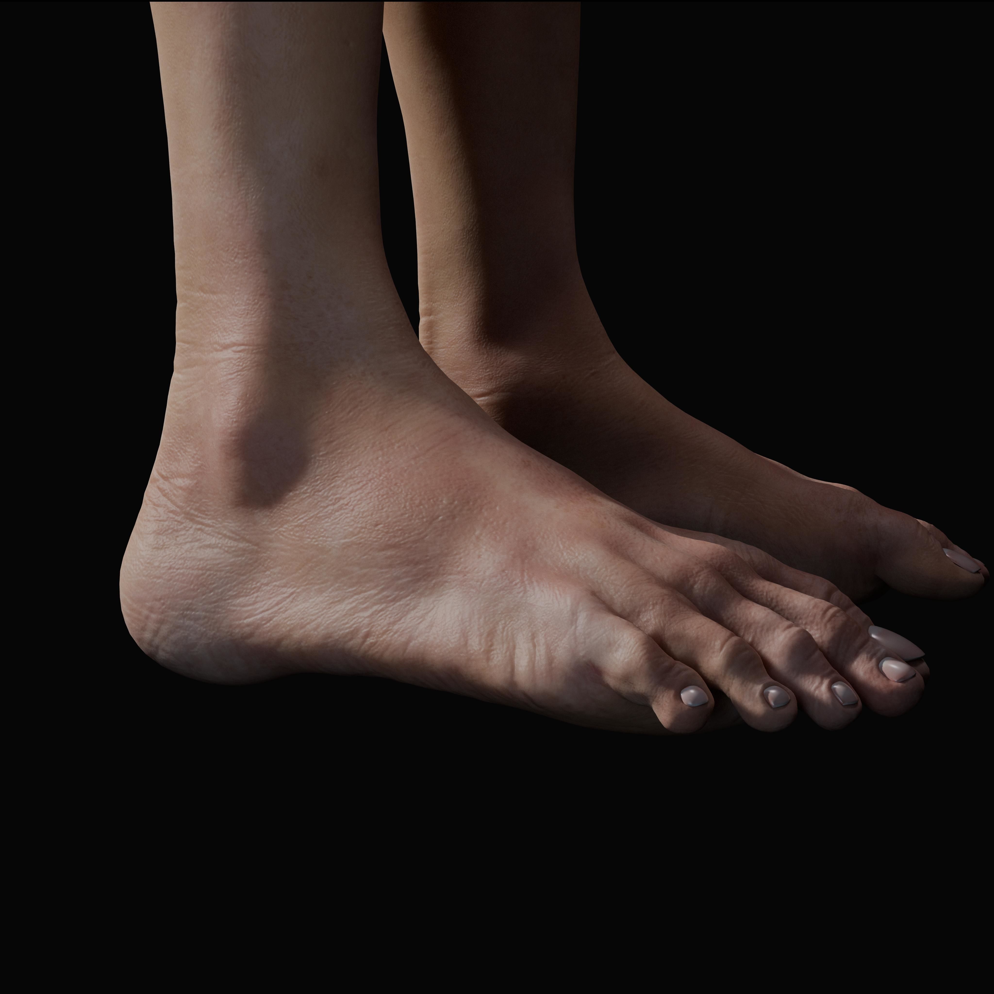 Unsually attractive female base model with 4K Texture Low-poly 3D model_24