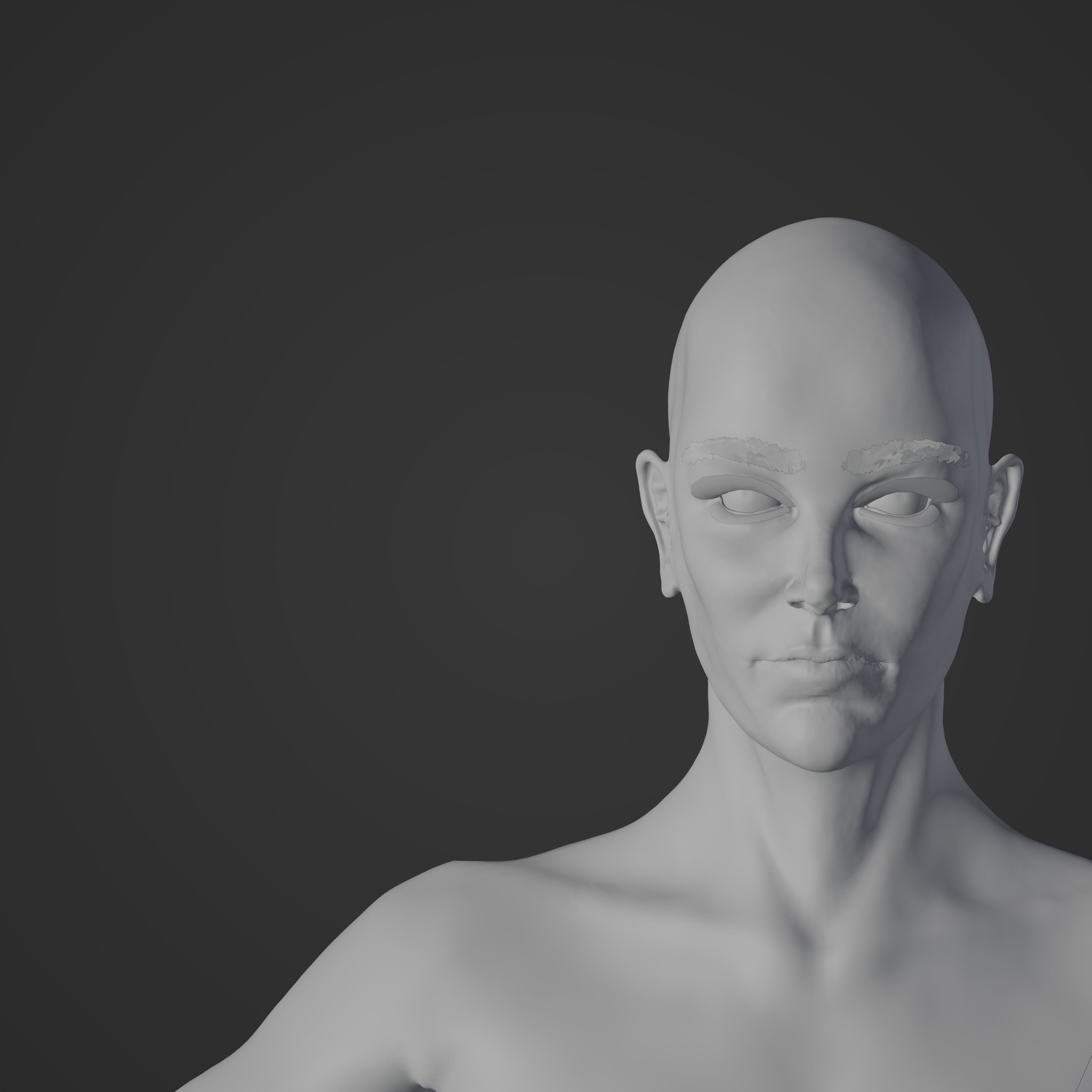 Unsually attractive female base model with 4K Texture Low-poly 3D model_1