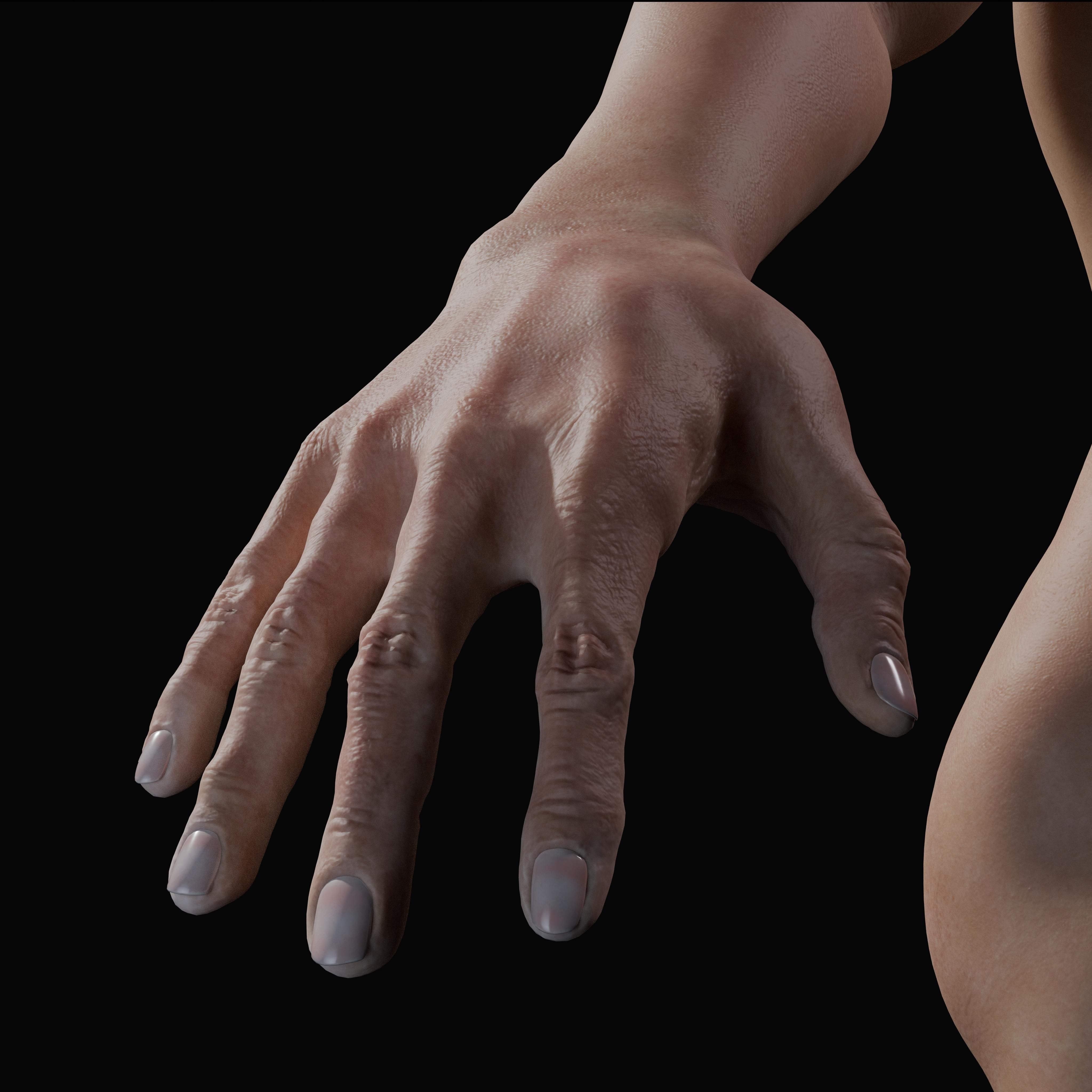 Unsually attractive female base model with 4K Texture Low-poly 3D model_27