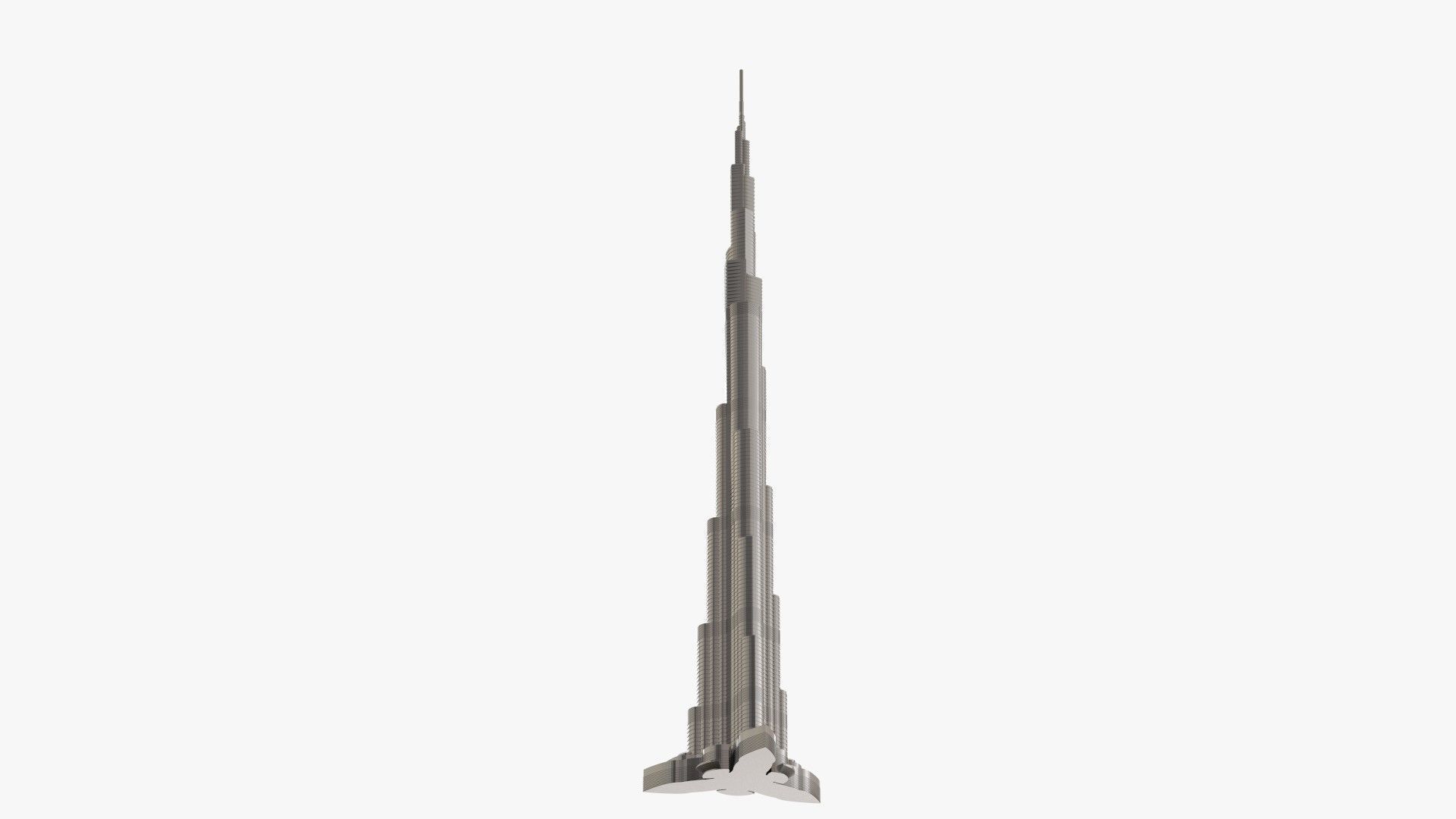 Burj Khalifa Dubai Skyline Tower 3D print model_16