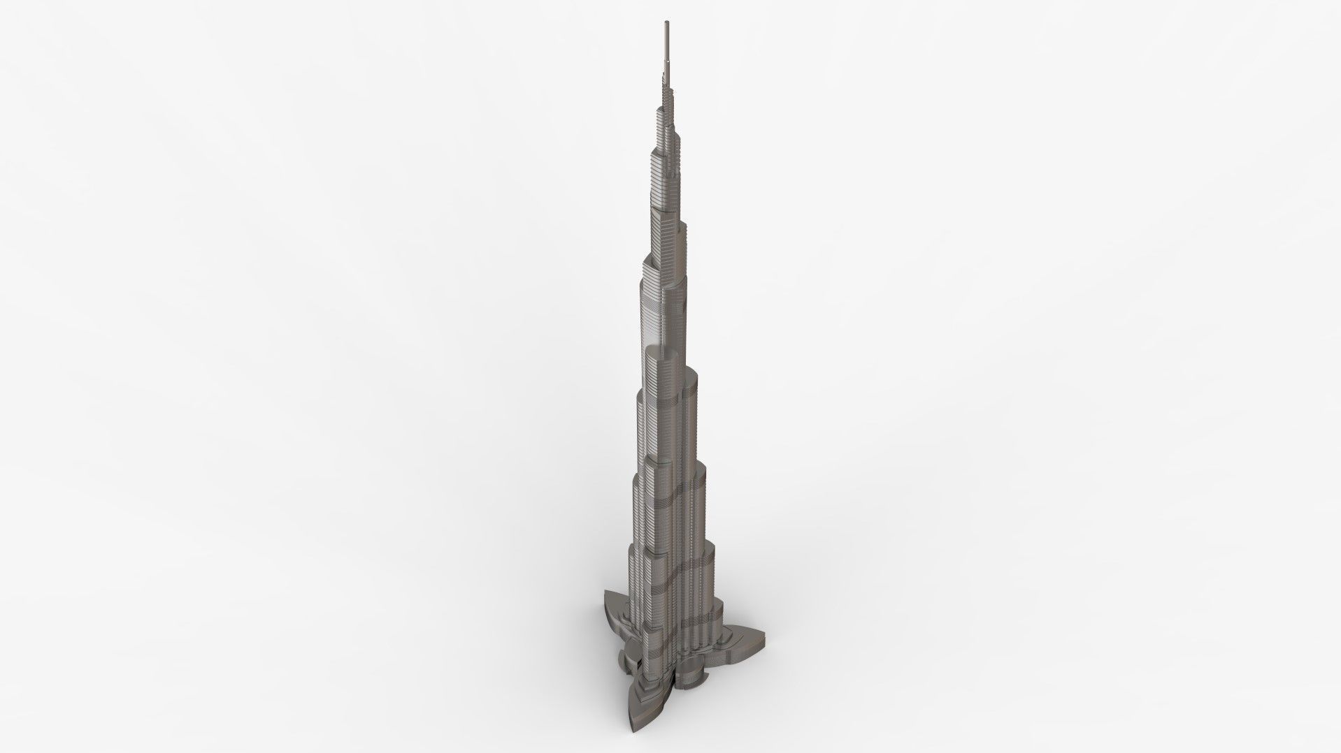 Burj Khalifa Dubai Skyline Tower 3D print model_15