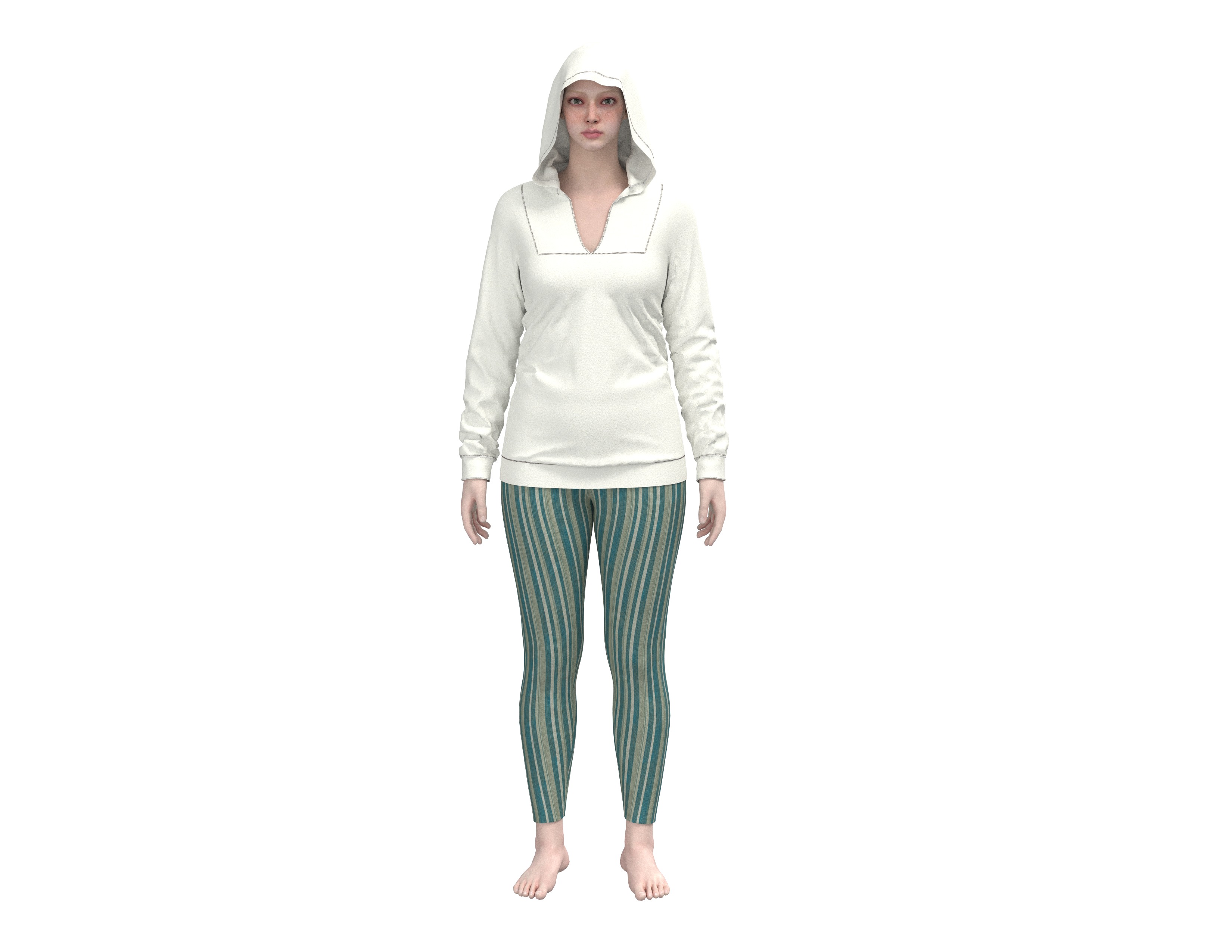 72 hoodie for women 3D print model_1