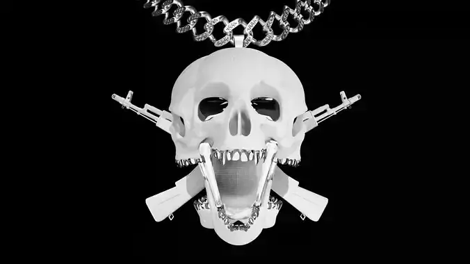 Skull Pendent with Chain