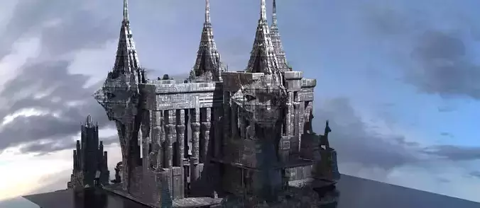 Ra obelisk sci fi  temple 1 3D model