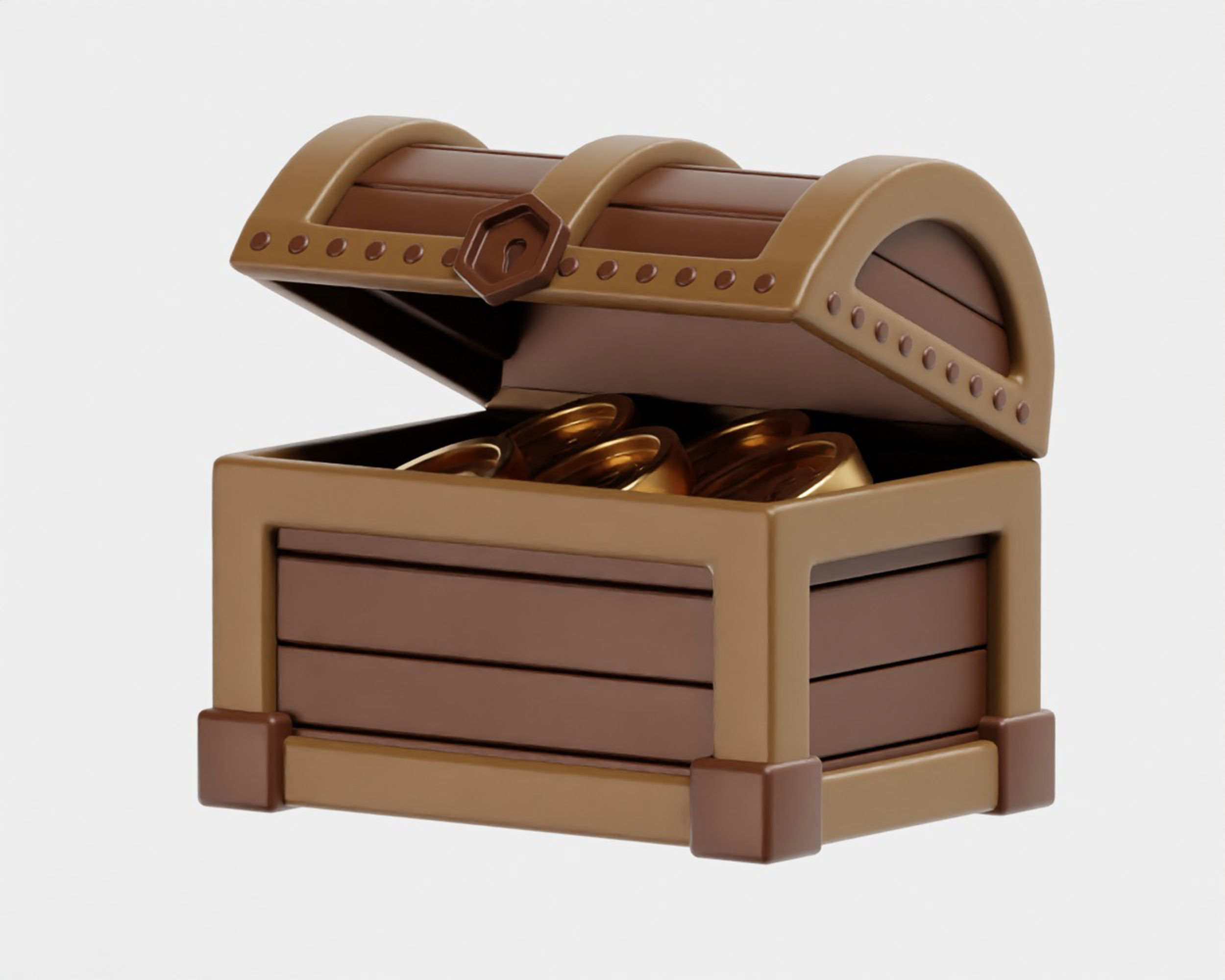 Treasure Chest Treasure box Low-poly 3D model_3