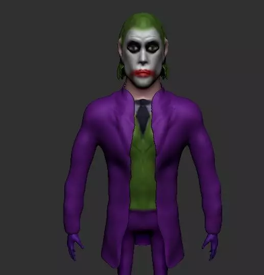 Ledger Joker FanArt LowPoly Printable Free low-poly 3D model