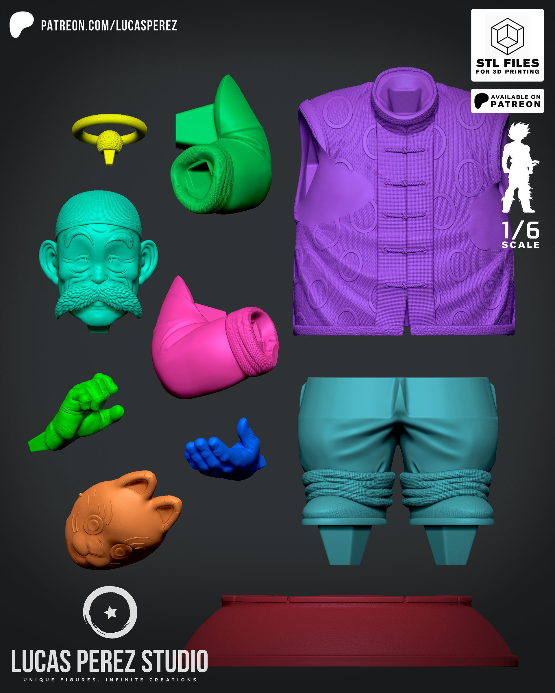 GRANDPA SON GOHAN 3D print model_15