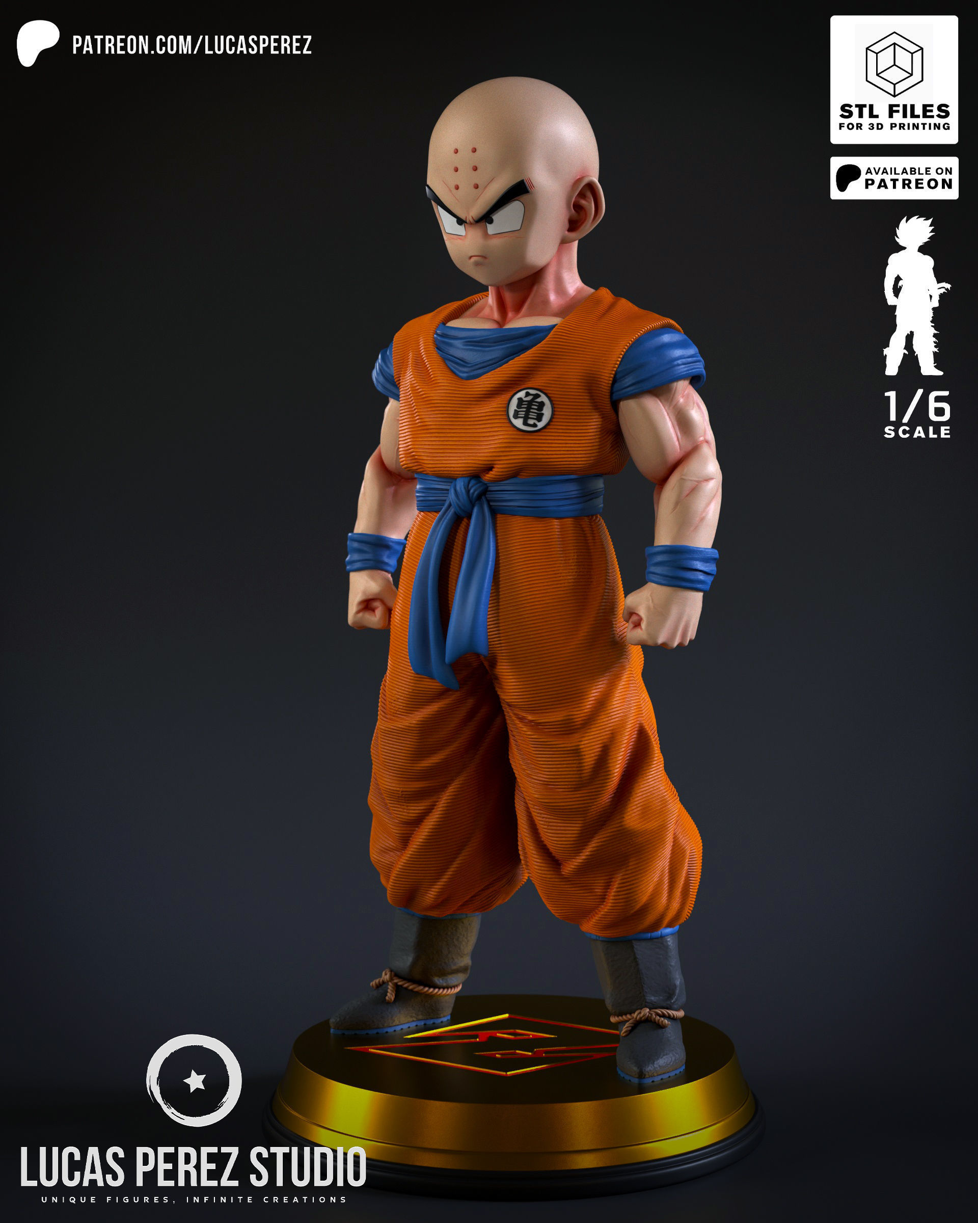 KRILLIN 3D print model_4