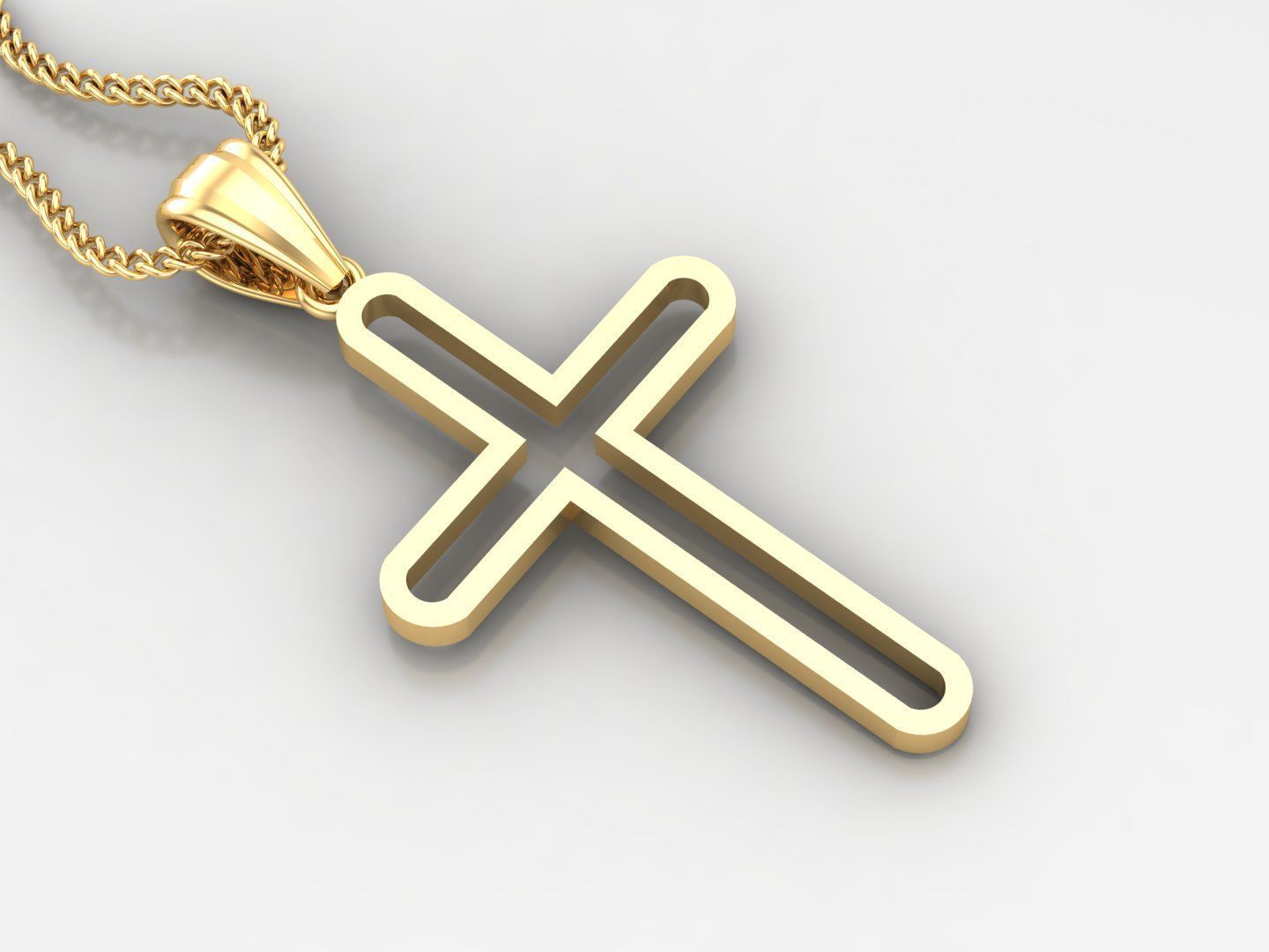 100 Cross Pendant Jewelry Light Gold New Design Bulk Discount 3D print model_61