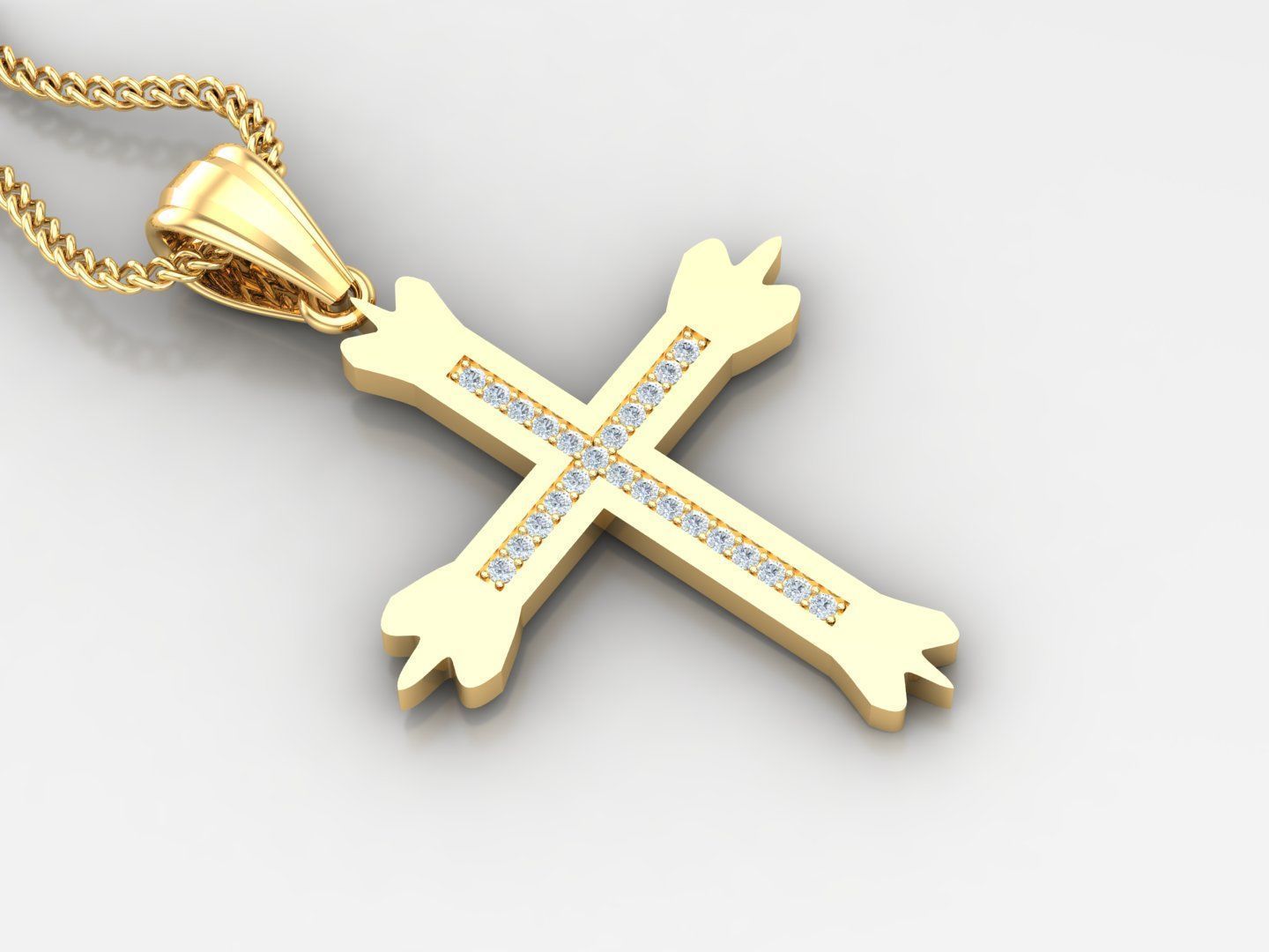 100 Cross Pendant Jewelry Light Gold New Design Bulk Discount 3D print model_49