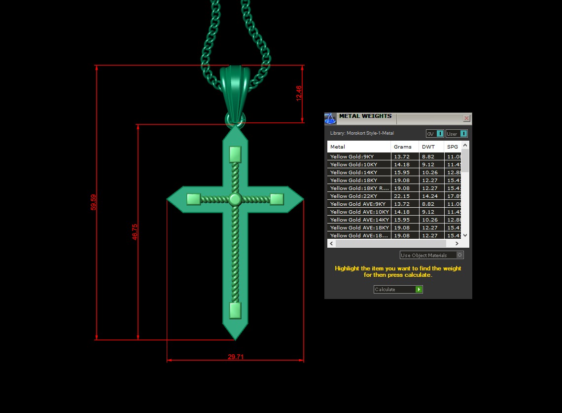 100 Cross Pendant Jewelry Light Gold New Design Bulk Discount 3D print model_147